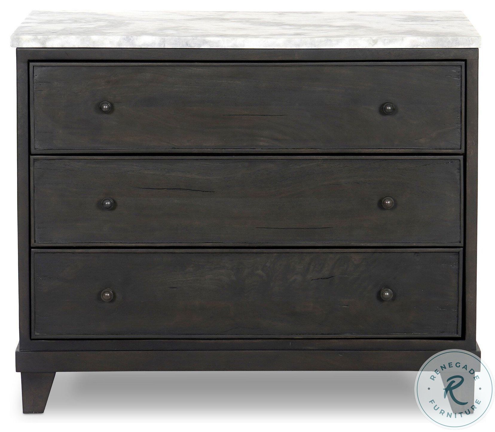 Odette Dark Reclaimed 3 Drawer Nightstand Coleman Furniture