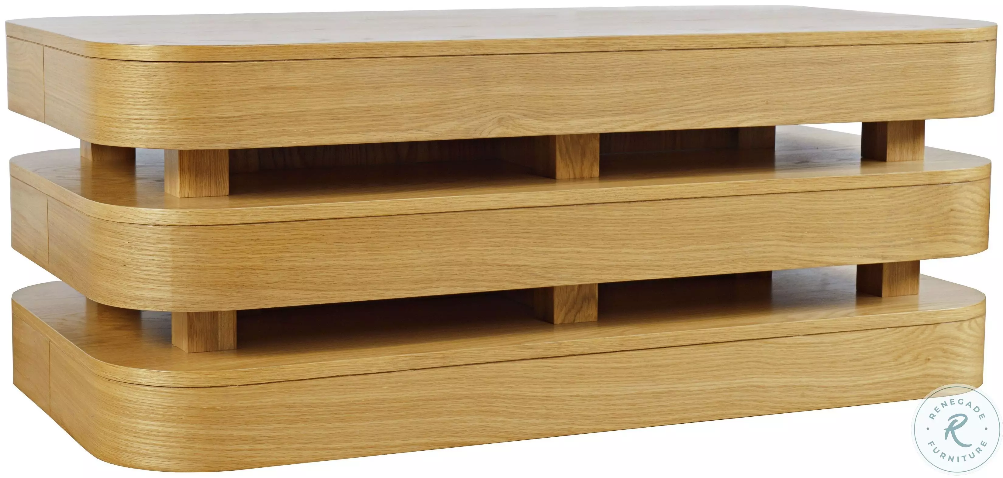 Brix Oak Rectangular Cocktail Table From Jofran | Coleman Furniture