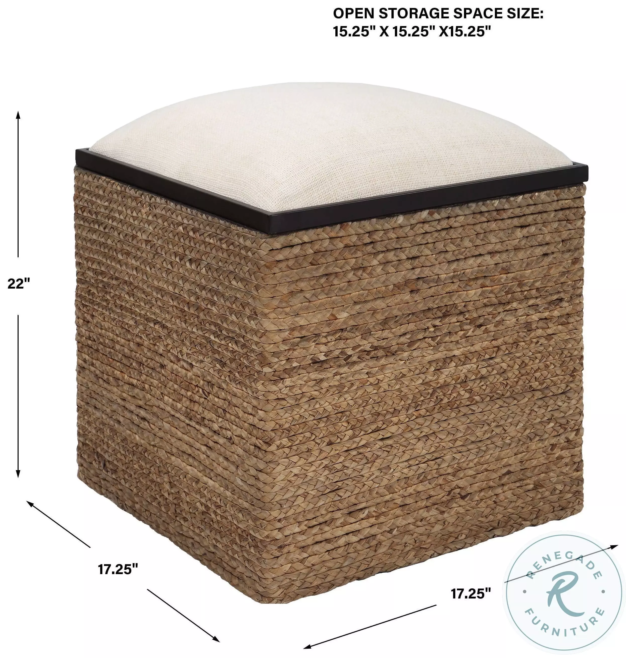 Wrenhurst Light Beige Square Accent Stool