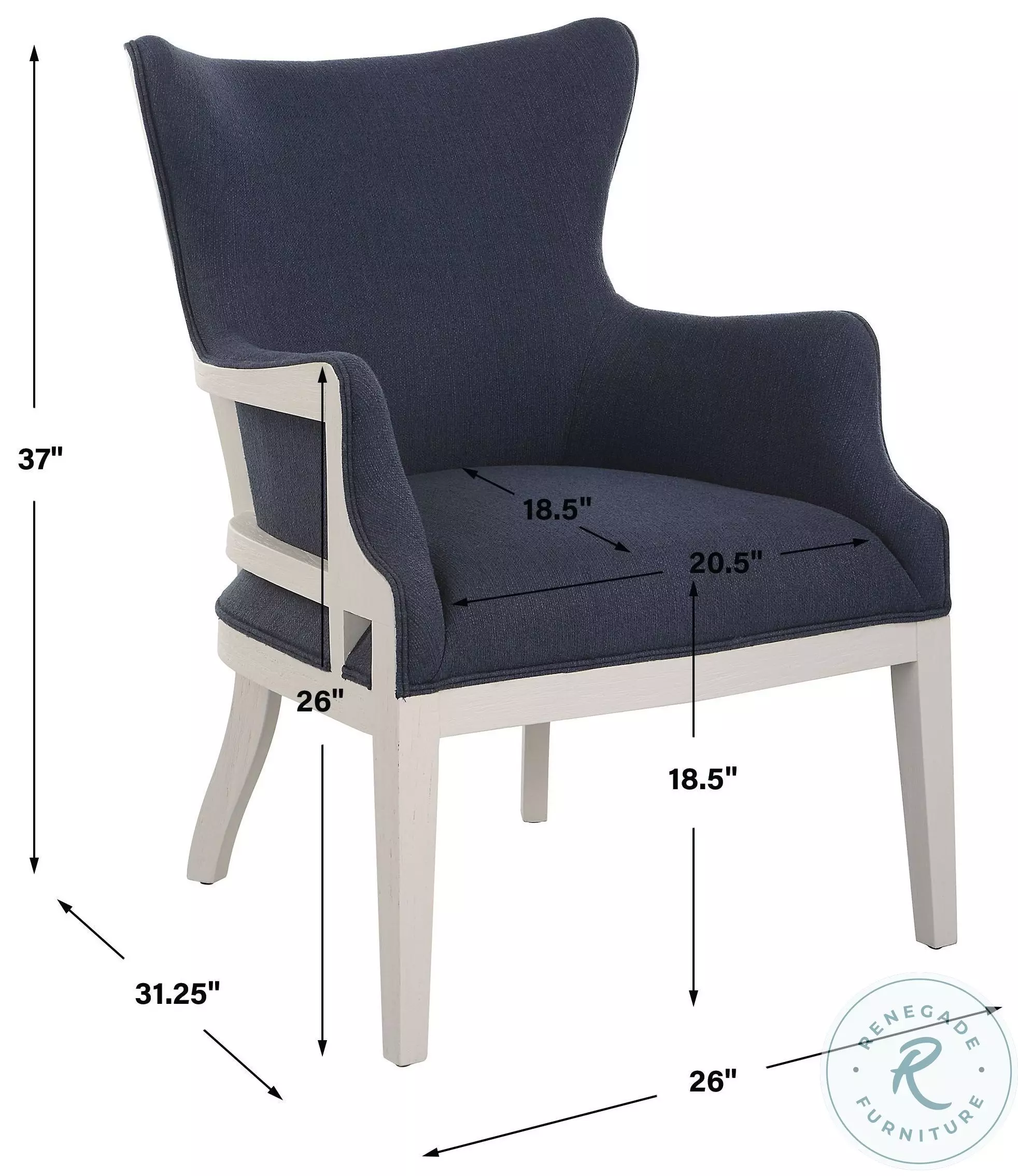 Carver Blue Accent Chair