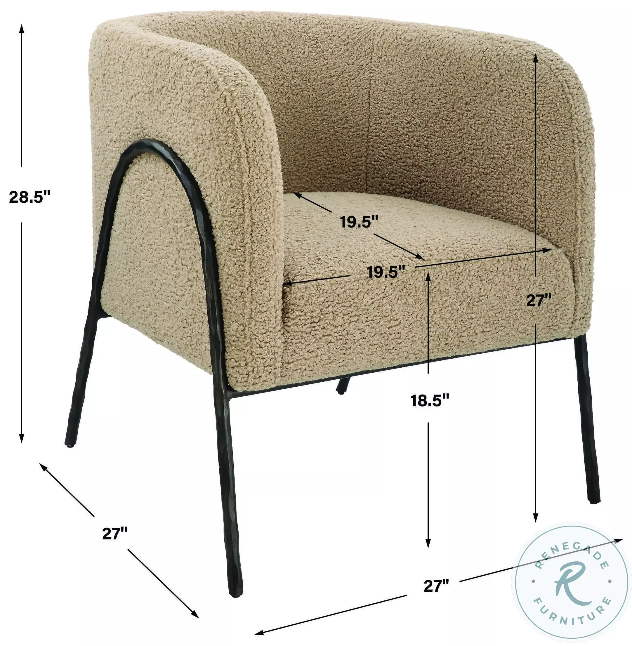 Newhaven Latte Accent Chair