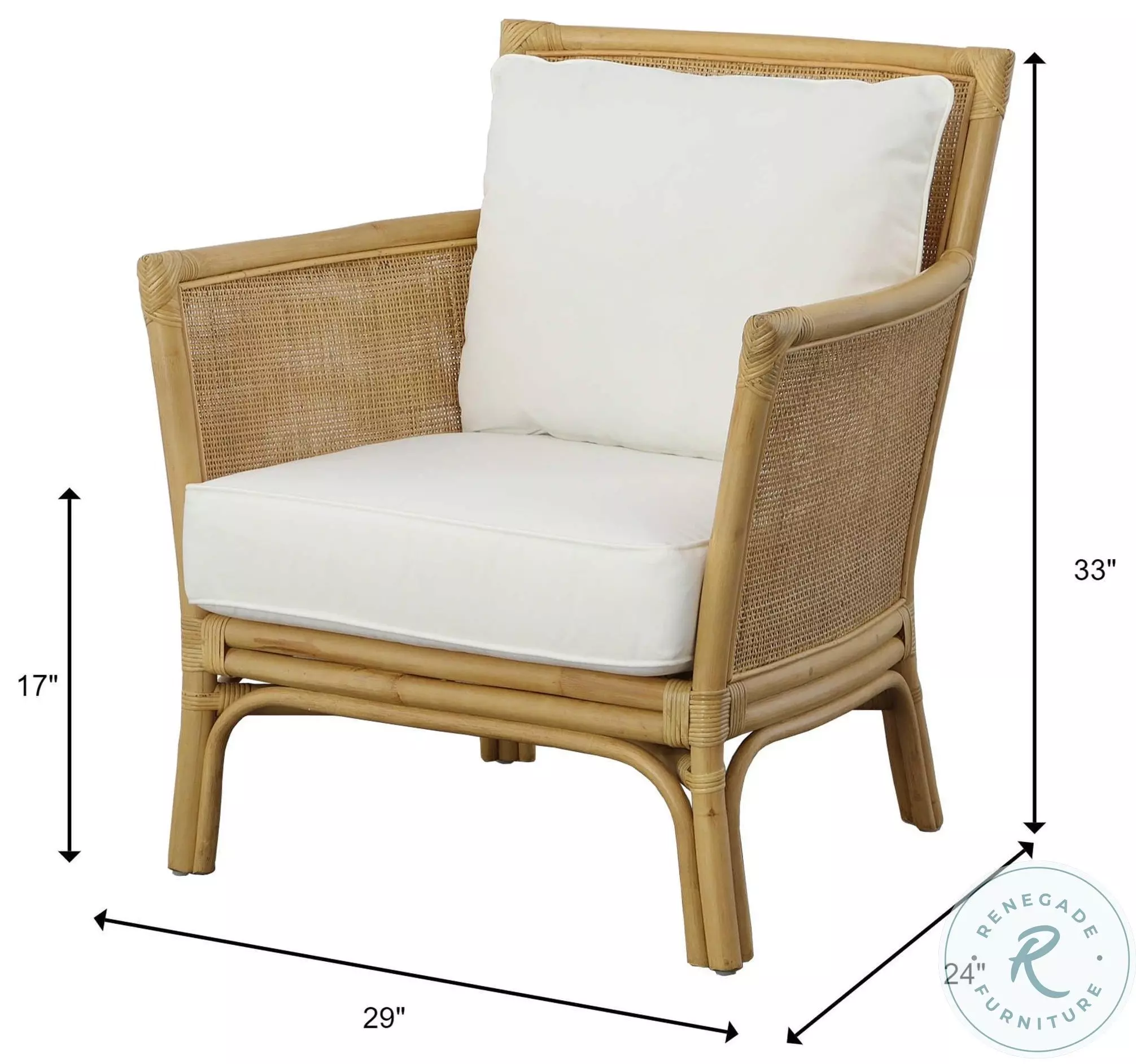 Seabreeze White Arm Chair