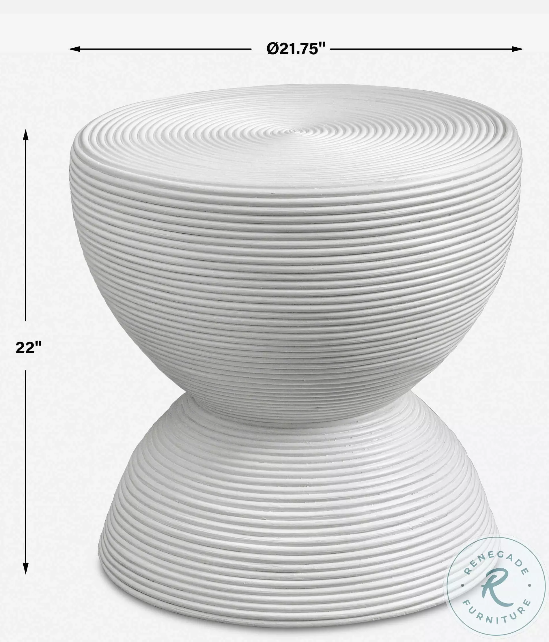 Towan Satin White Side Table