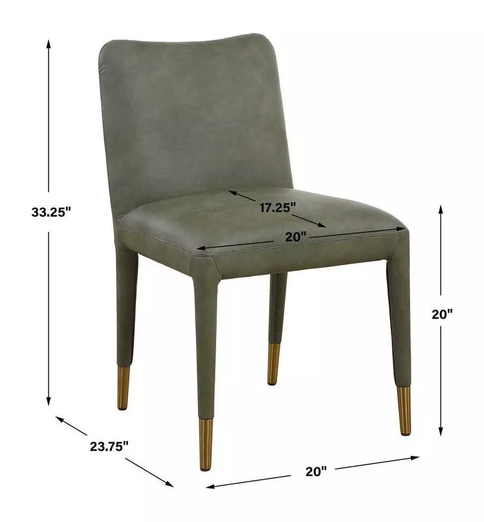 Oakley Pine Green Upholstered Dining Chair Set of 2