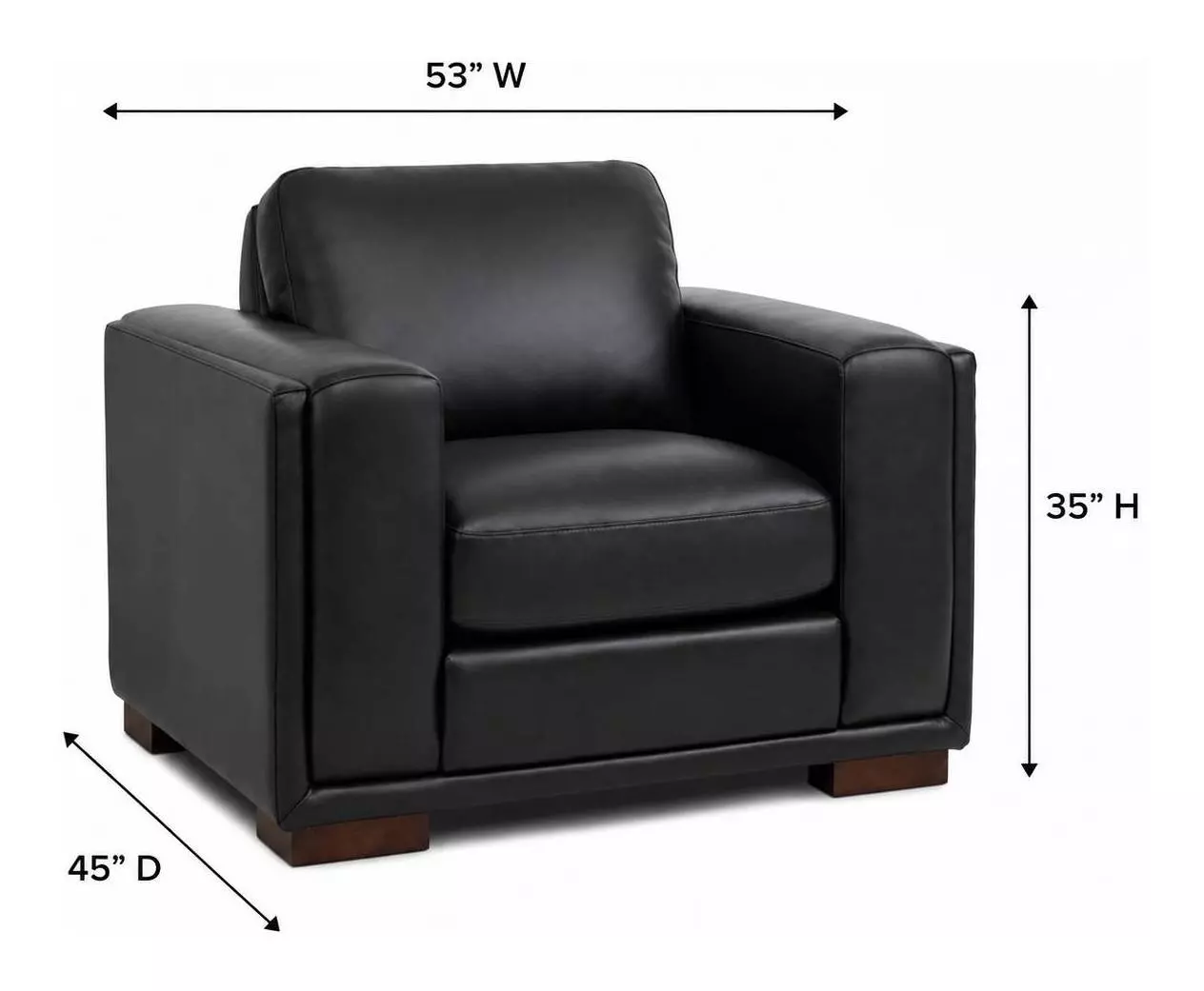 Lorenzo Black Leather Upholstered Accent Chair