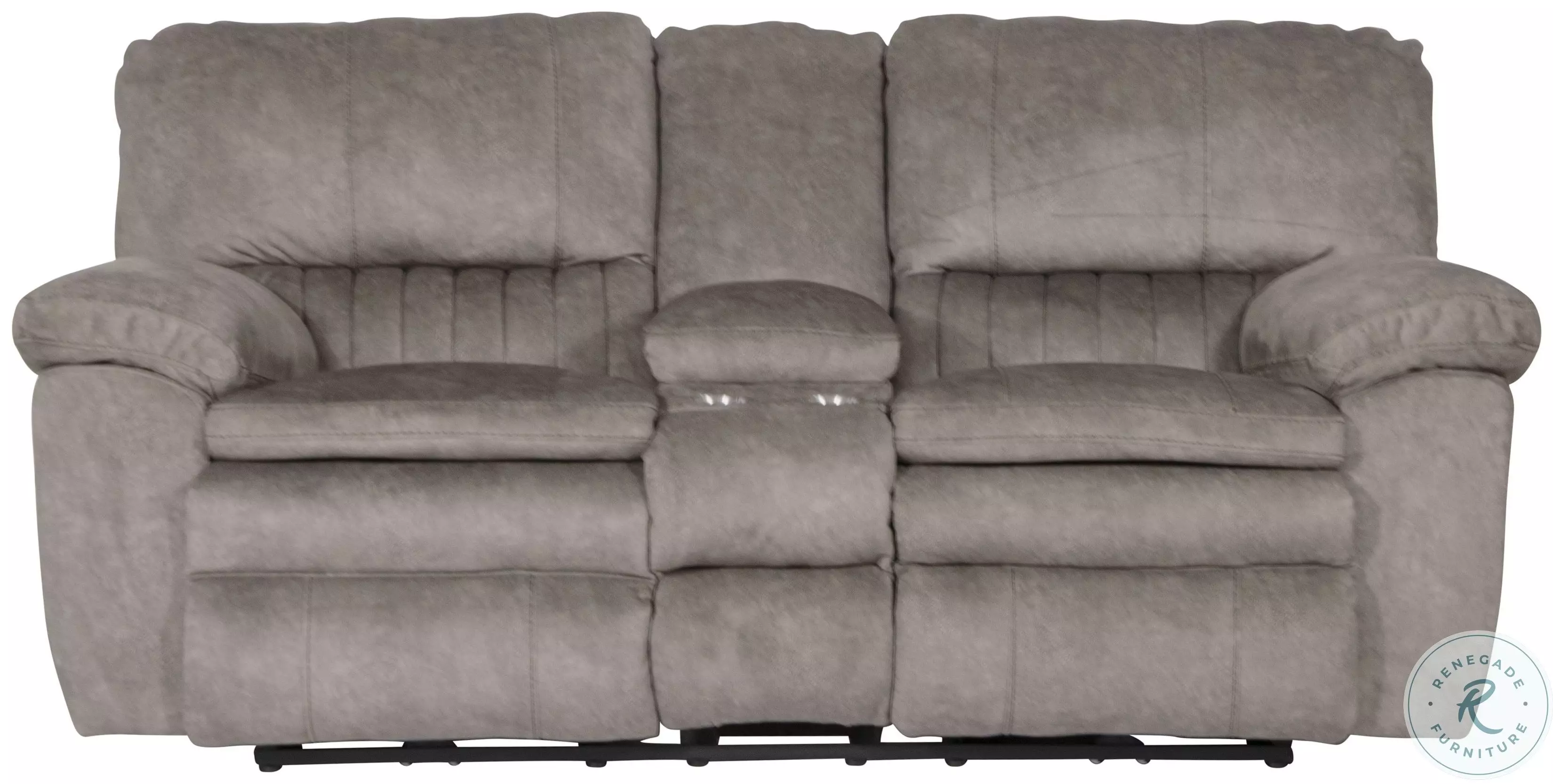Reyes Graphite Lay Flat Reclining Console Loveseat from Catnapper