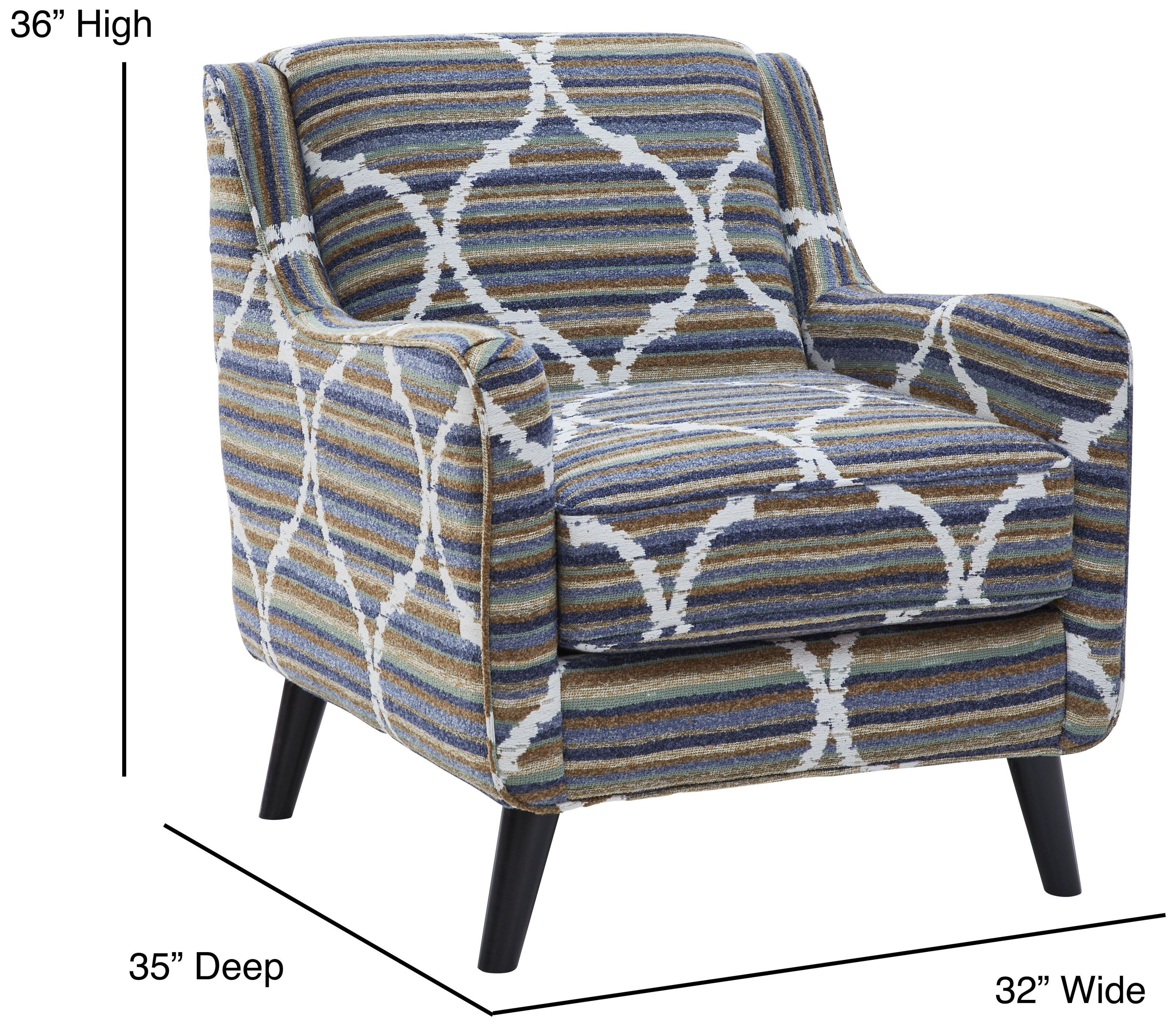 Nathan Porcelain Bewilder Lagoon Accent Chair