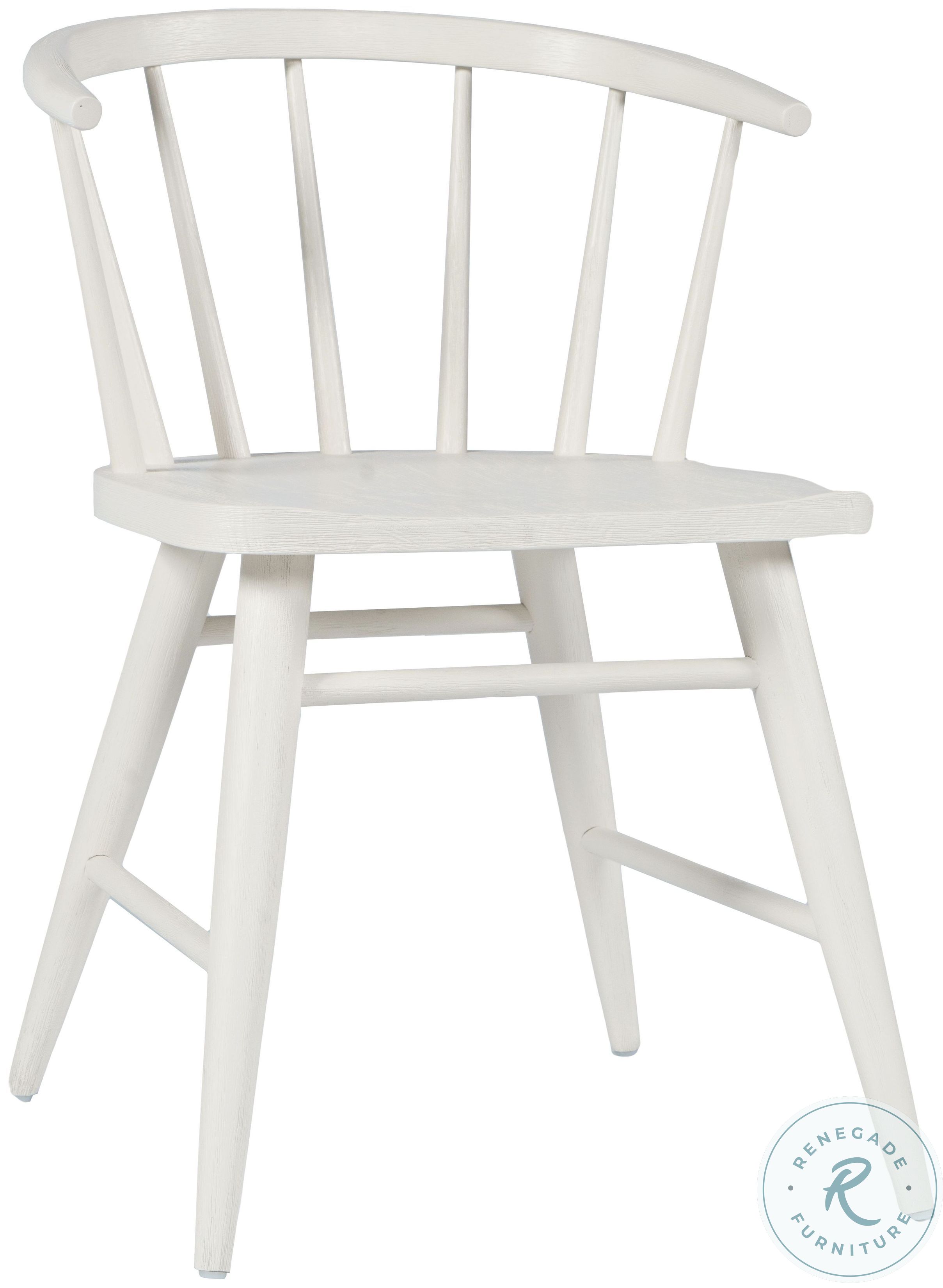Fitz White Curved Back Spindle Dining Chair Set Of 2 From Jofran | Coleman Furniture