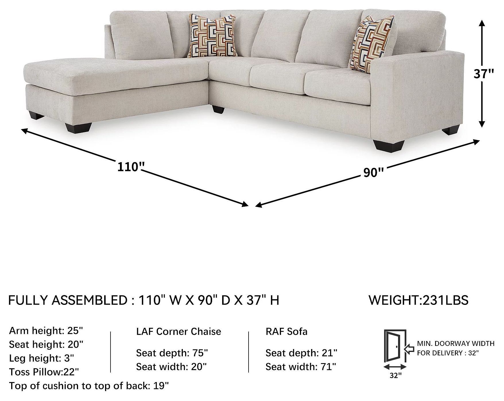 アモーレ Aviemore Stone Modular Sectional from Ashley Furniture | Coleman