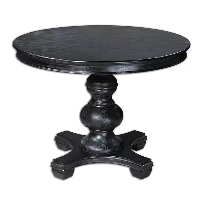 Uttermost 24310 Brynmore 42 X 31 inch Satin Black Round Table