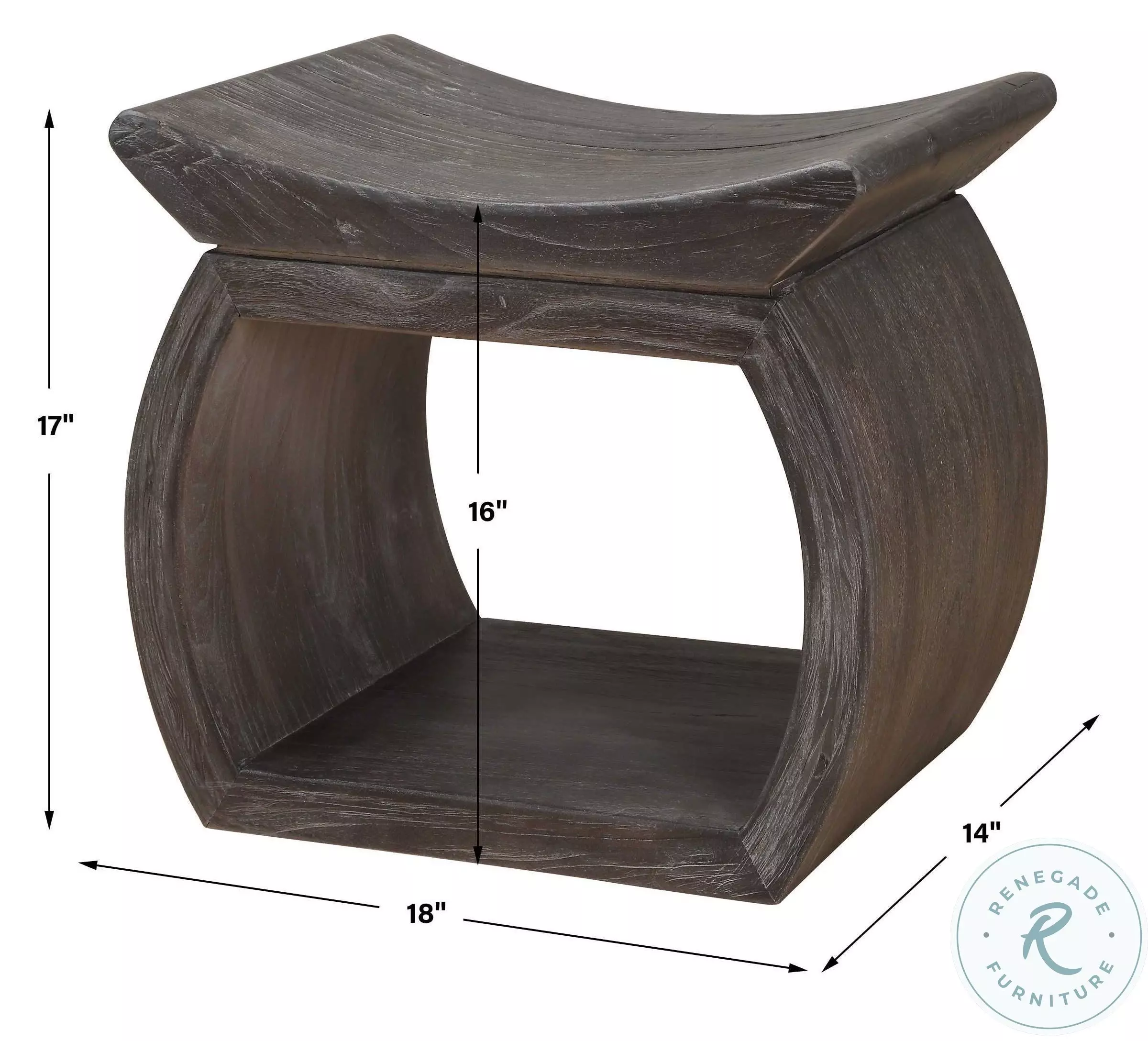 Skylark Walnut Accent Stool
