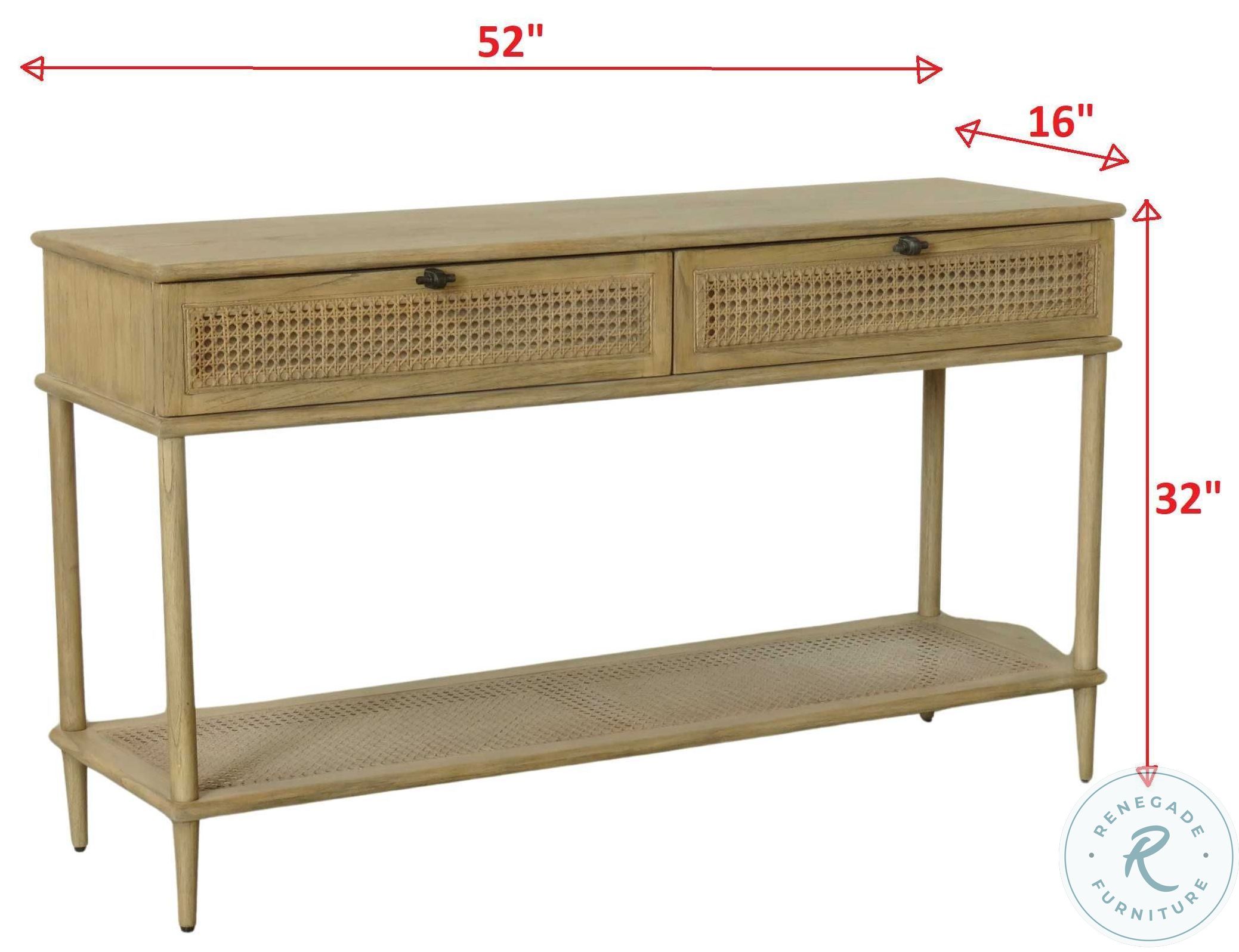 Oceana Soft Oak Stain Console Table