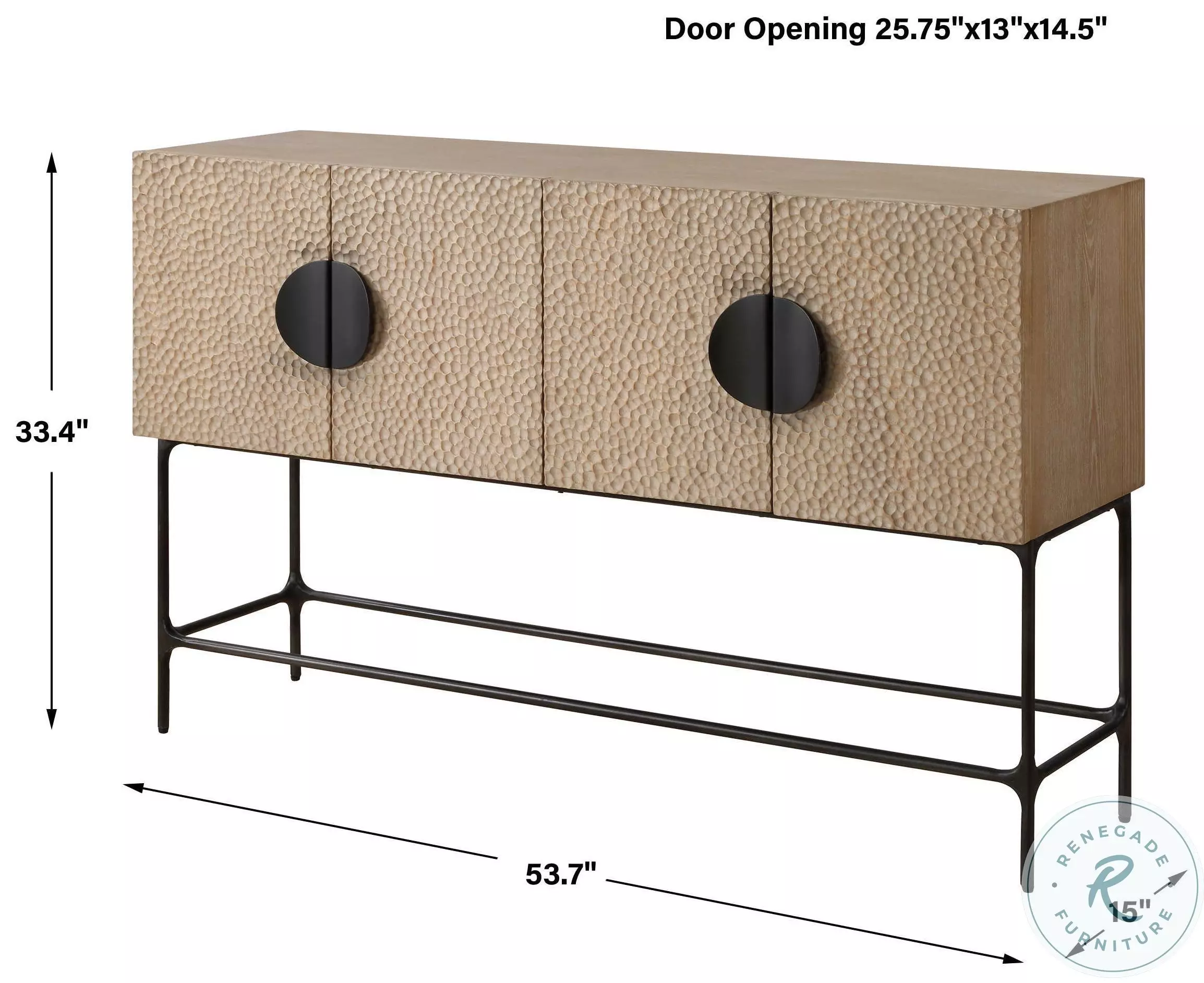 Marlene Woodtone 4 Door Accent Cabinet