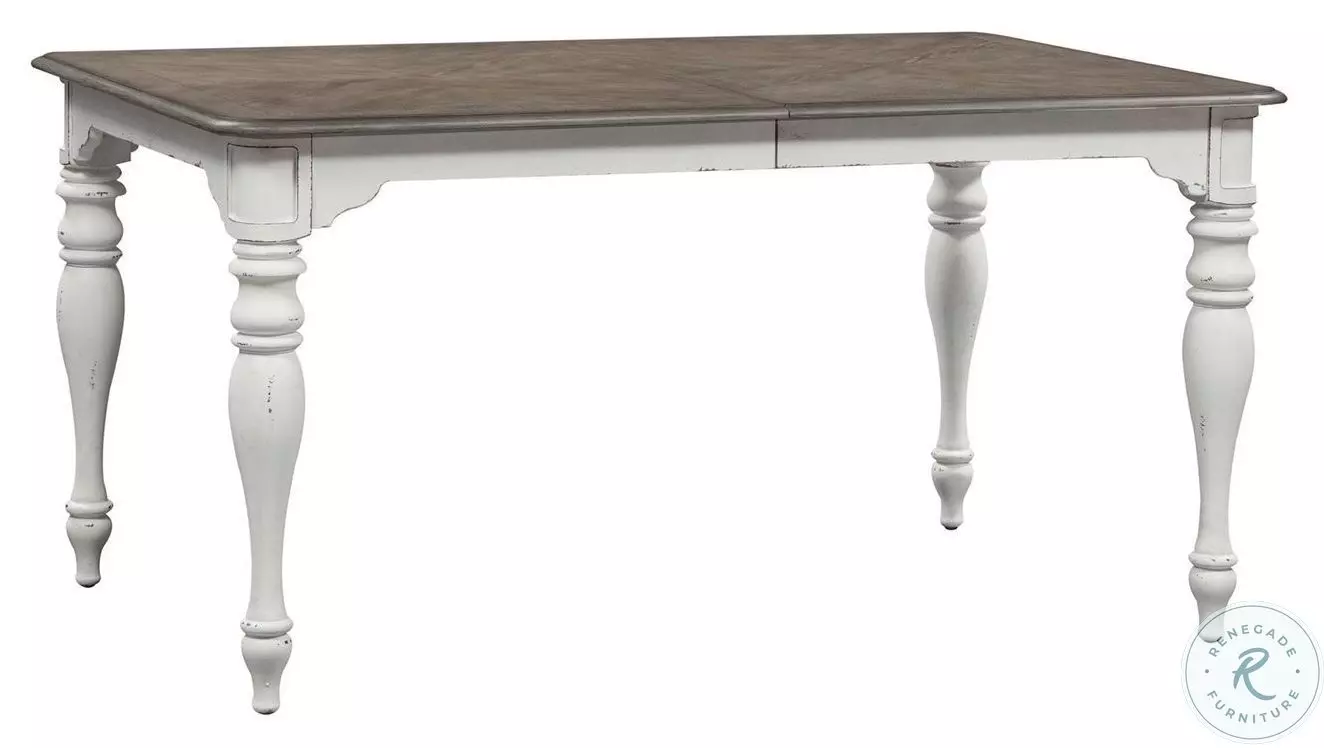 Magnolia Manor Antique White Leg Extendable Dining Table from Liberty ...