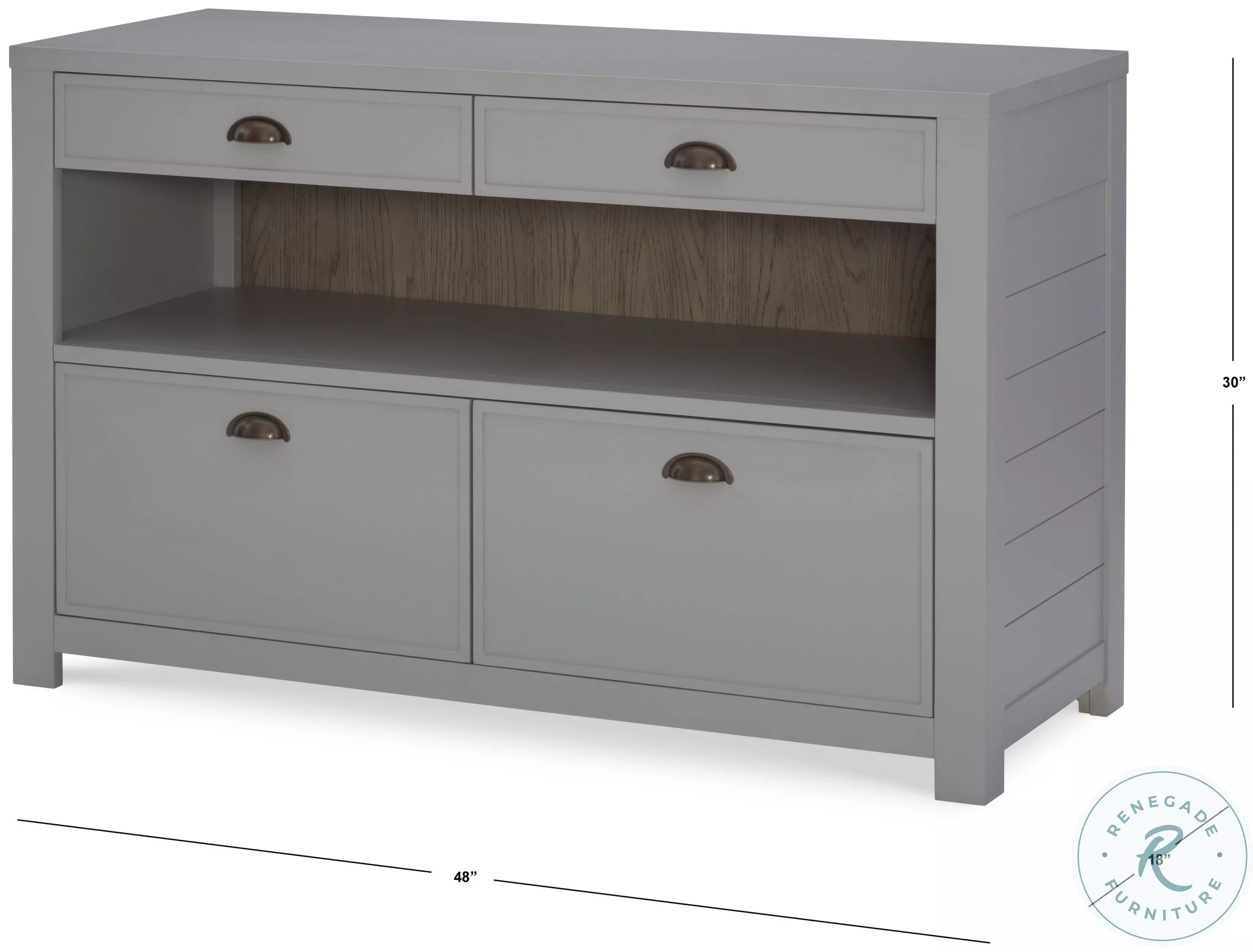 Union Square Slate Gray Home Office Credenza