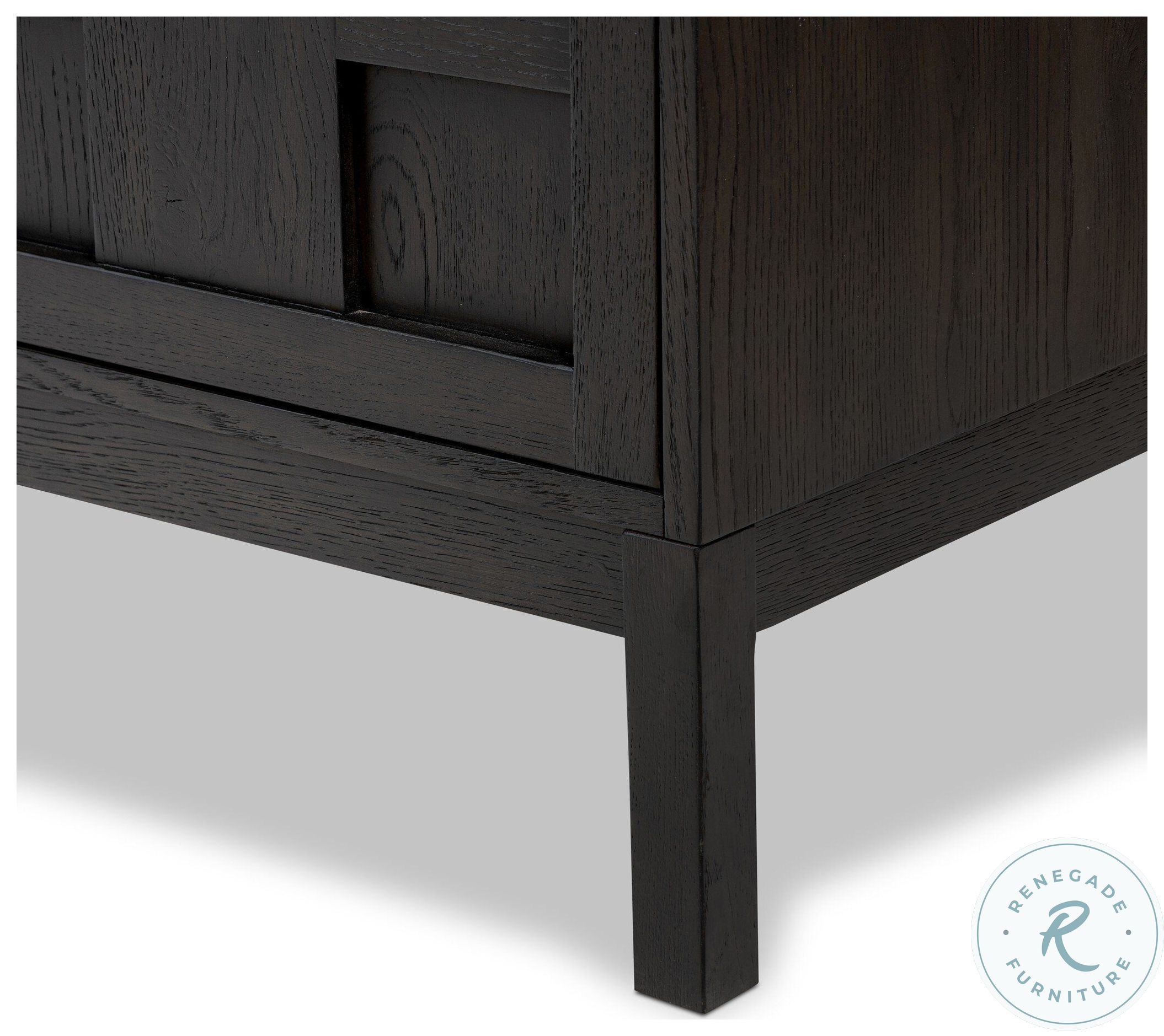 Alessio Smoked Black 4 Door Sideboard | Coleman Furniture