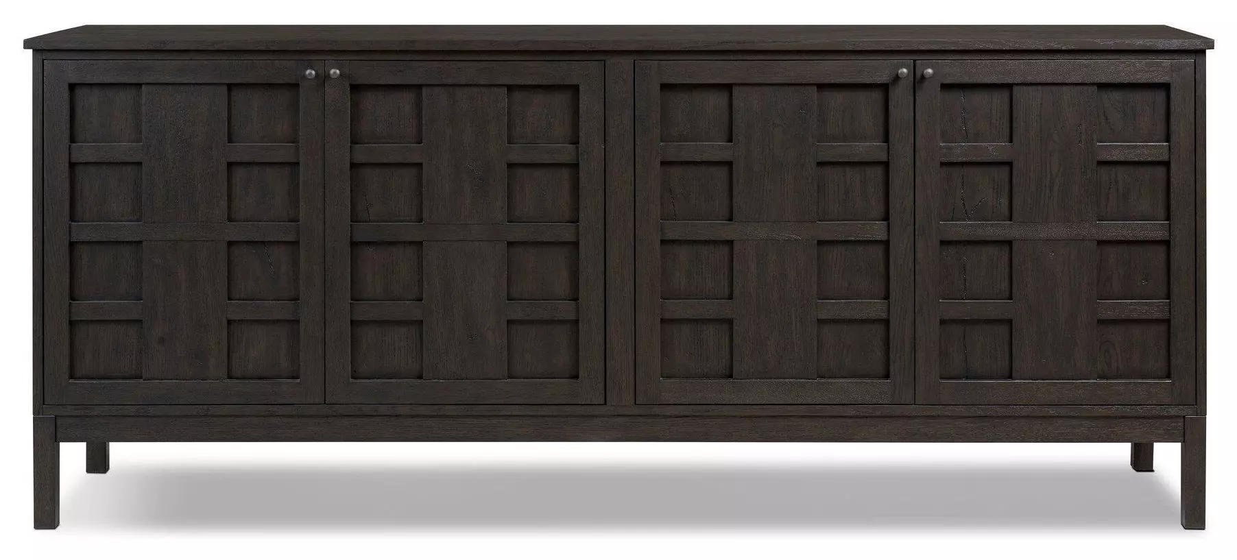 Constance Rustic Lodge Black Oak Media Console - 82"