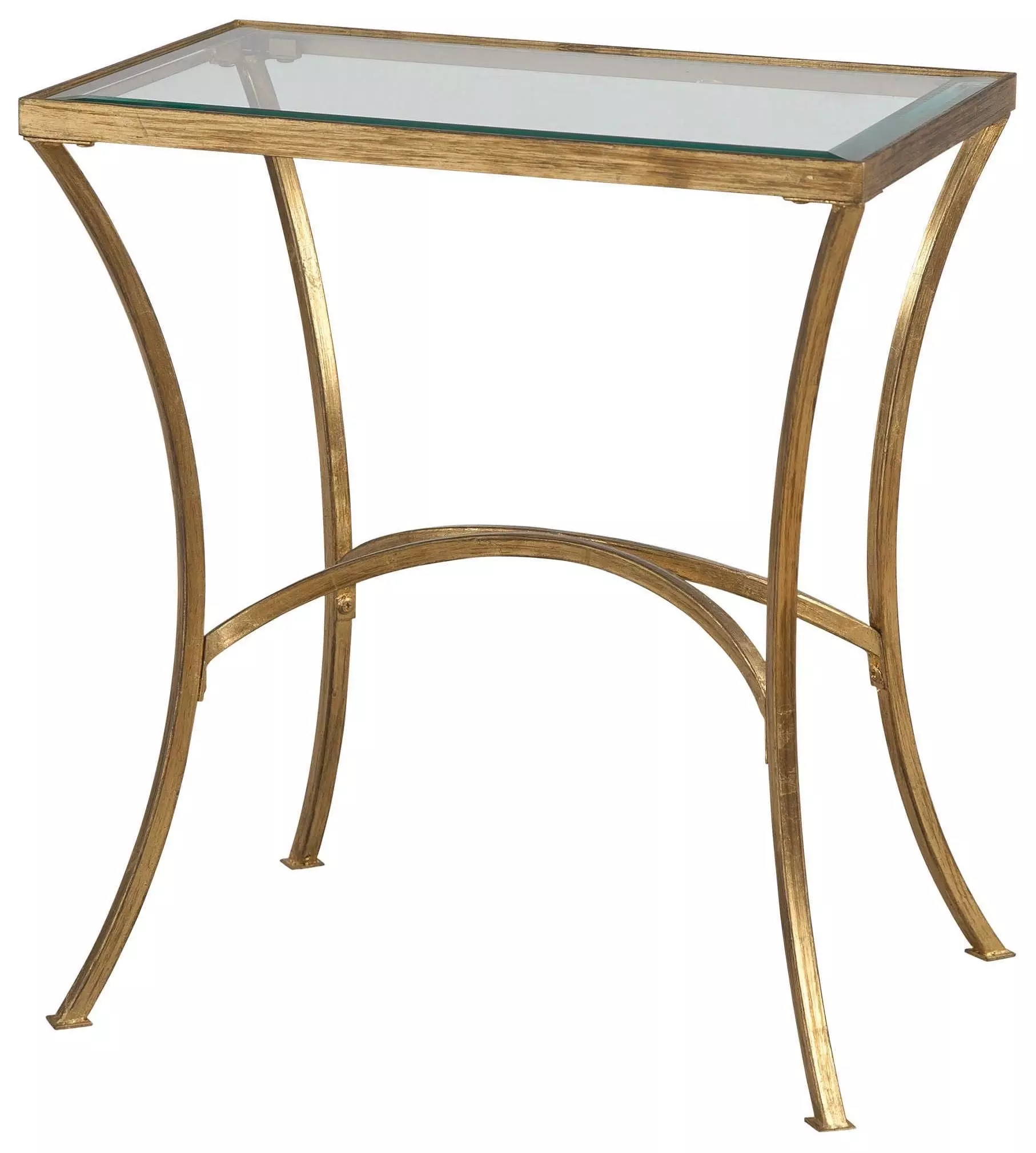Uttermost 24641 Alayna 24 X 22 inch Antiqued Gold Leaf End Table