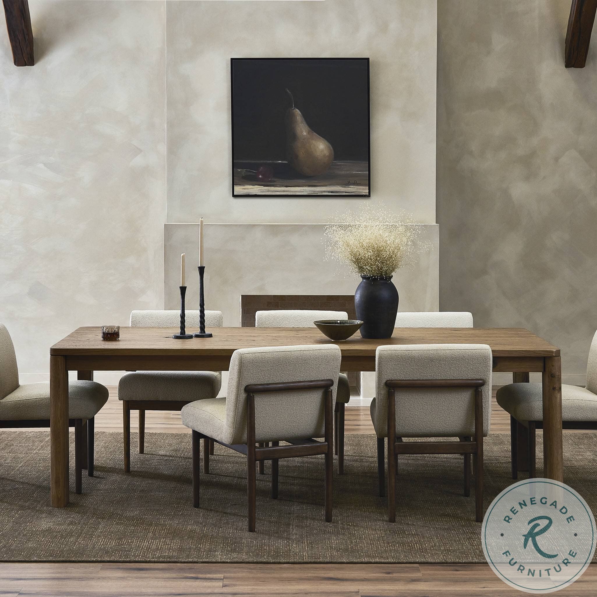 Noeline Resawn Worn Oak Extendable Rectangular Dining Room Set