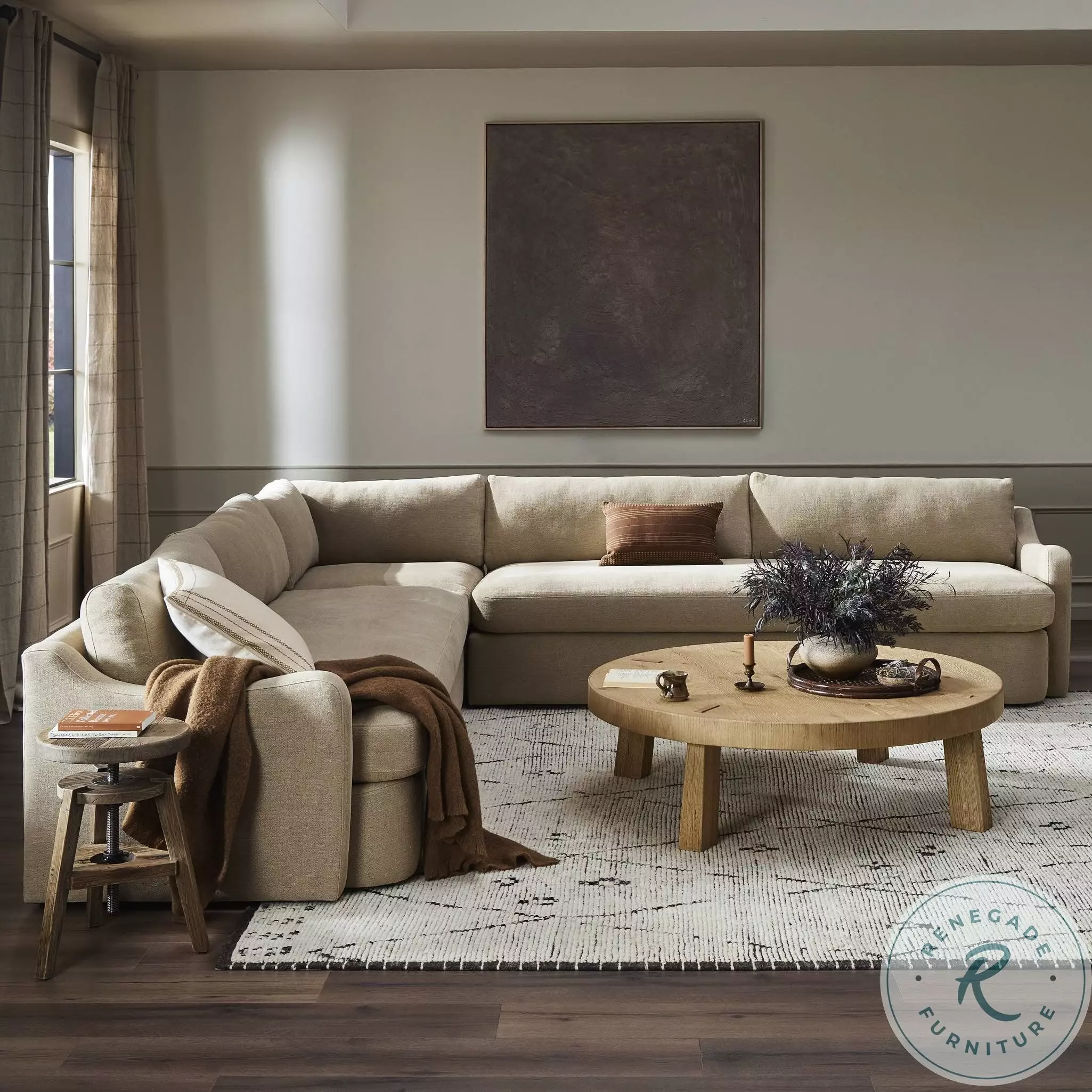 Yourelia　③ Aurelia Broadway Canvas Sectional from Four Hands | Coleman Furniture