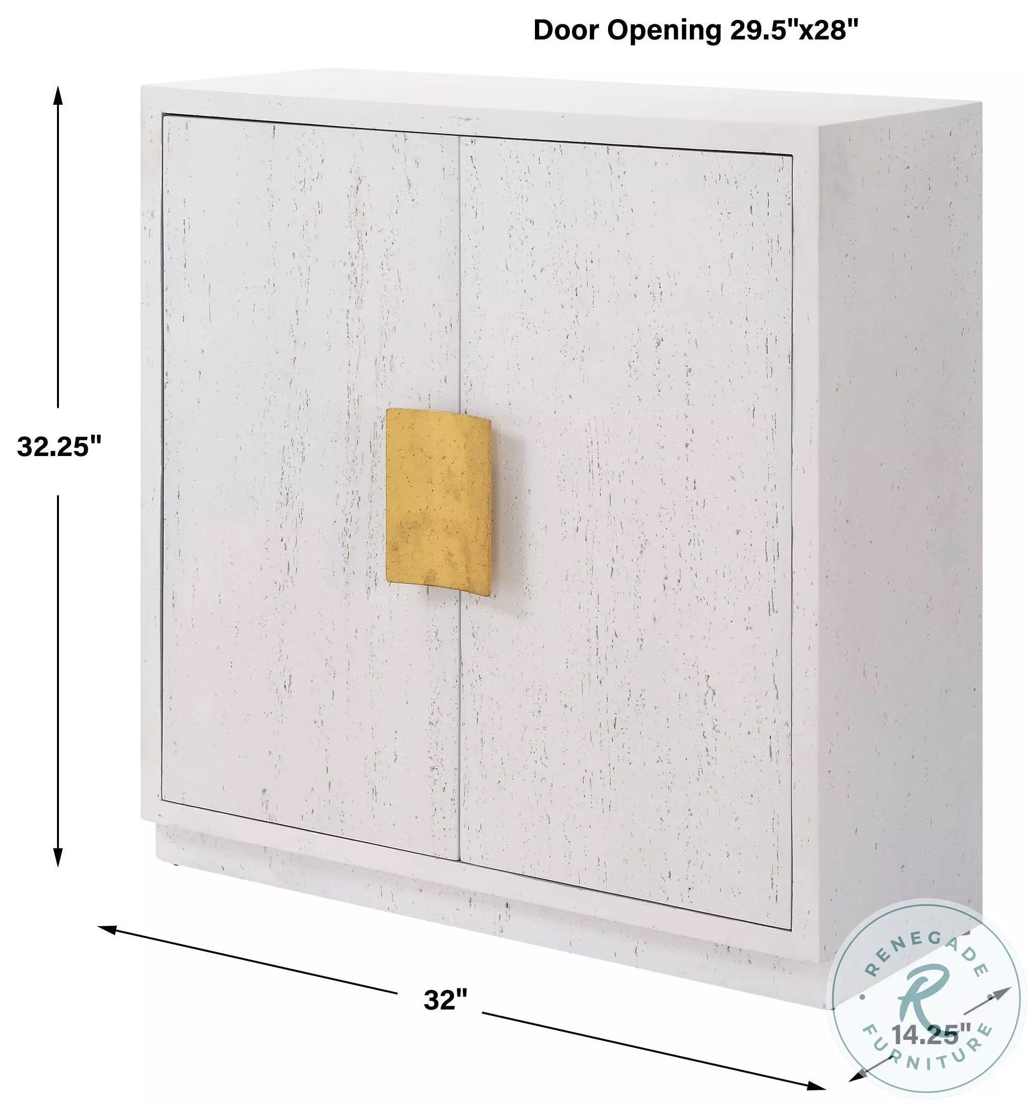 Tessa White 2 Door Accent Cabinet
