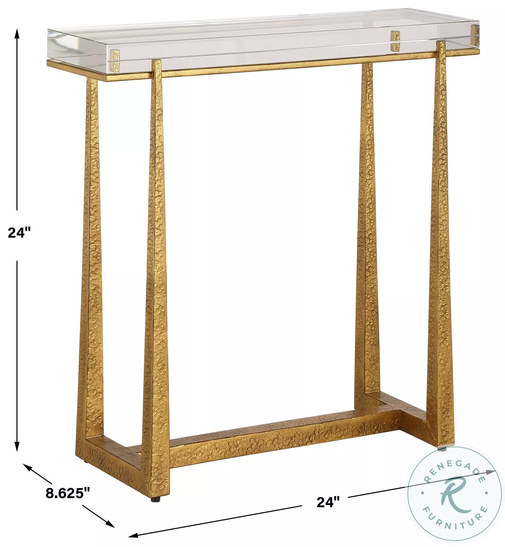 Roxas Antique Gold Accent Table