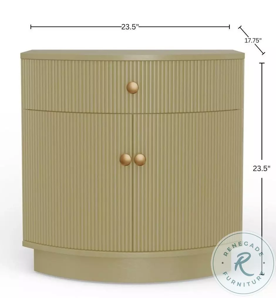 Olivia Green 1 Drawer Nightstand