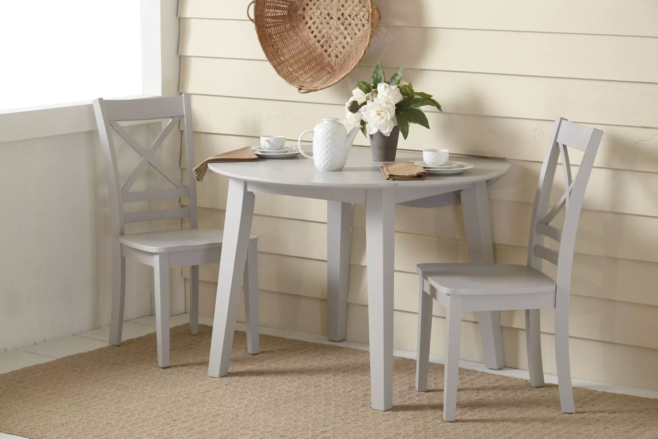 Simplicity Dove Round Extendable Dining Room Set from Jofran | Coleman ...
