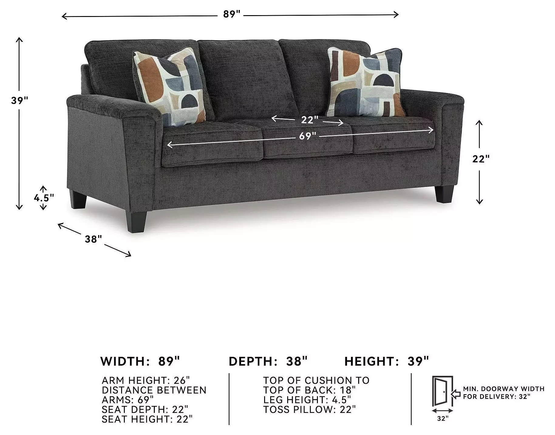 Erinslane Dusk 89" Sofa
