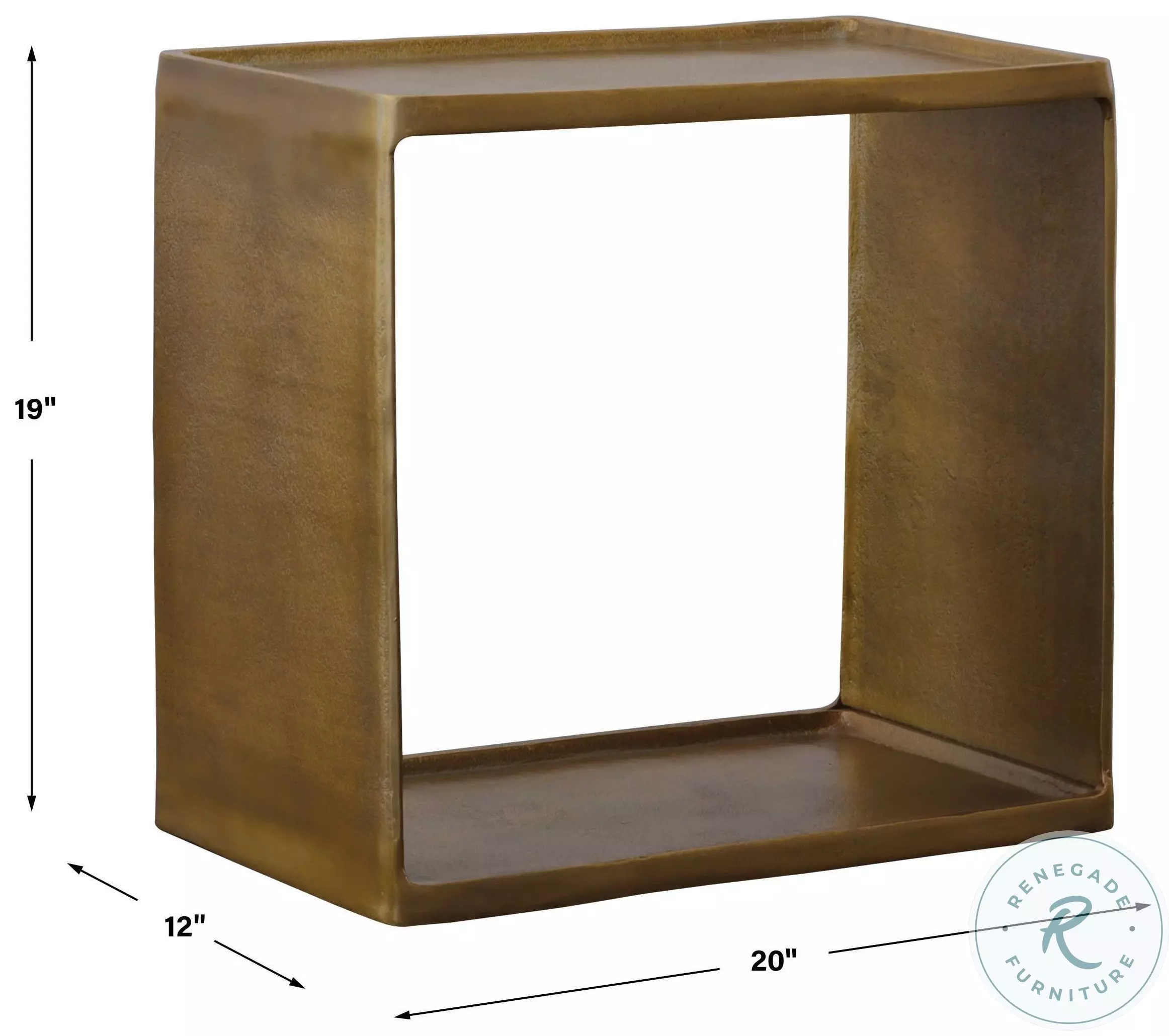 Yondell Antique Brass Side Table