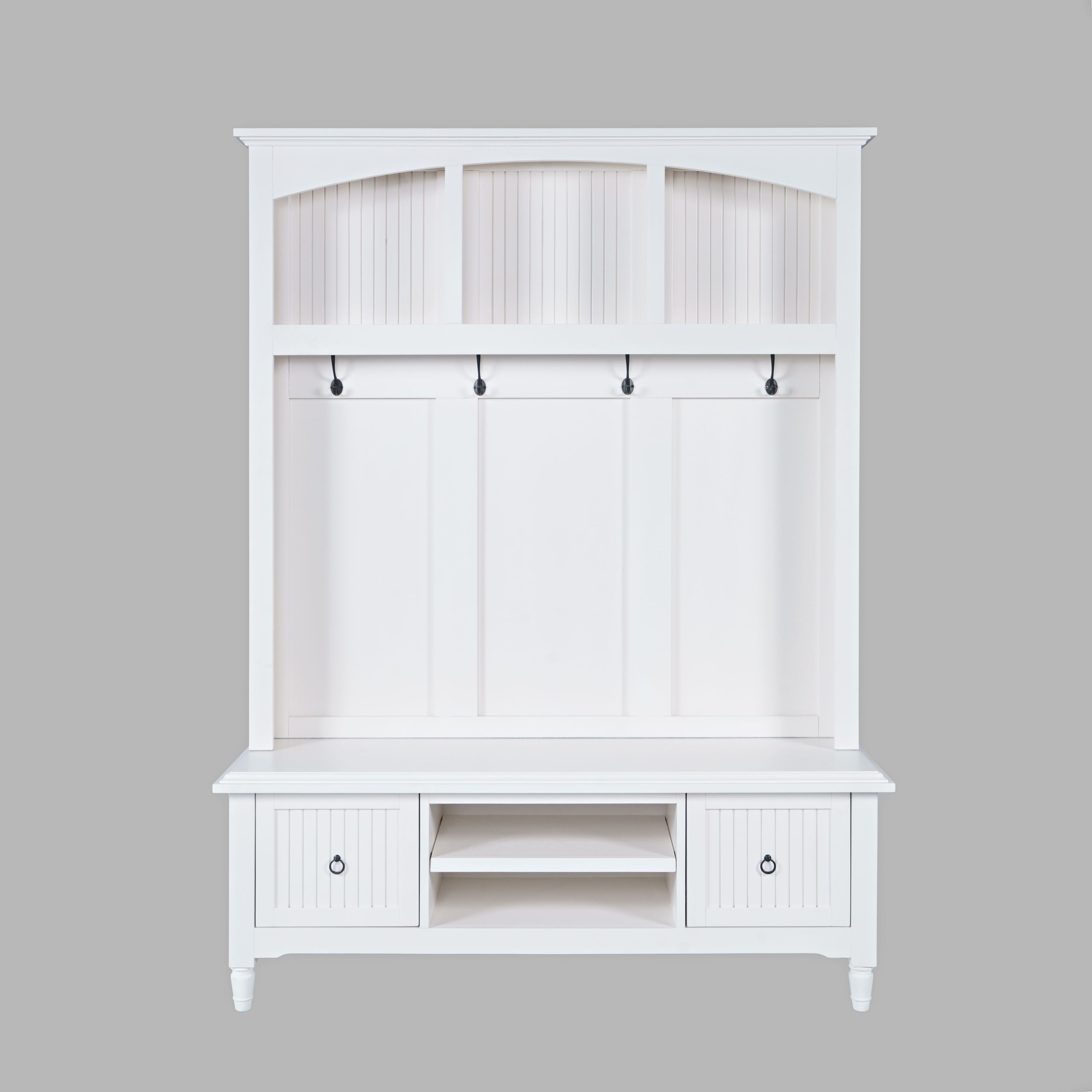 Westport White Hall Tree with Storage Bench from Jofran | Coleman