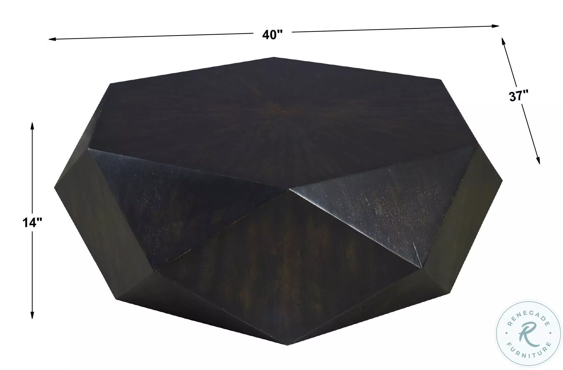 Ashford Worn Black Small Cocktail Table