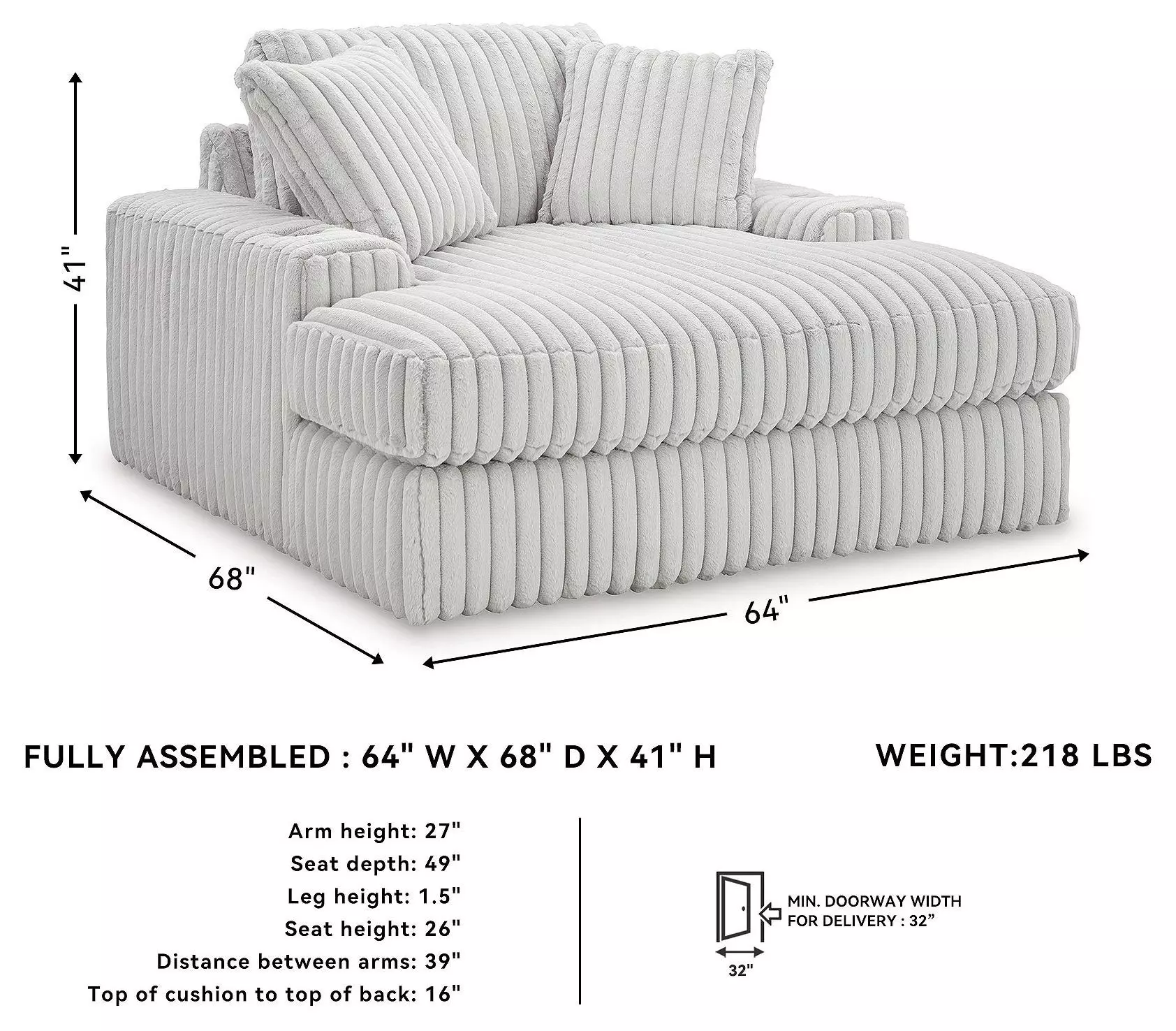 Stupendous Alloy Oversized Chaise