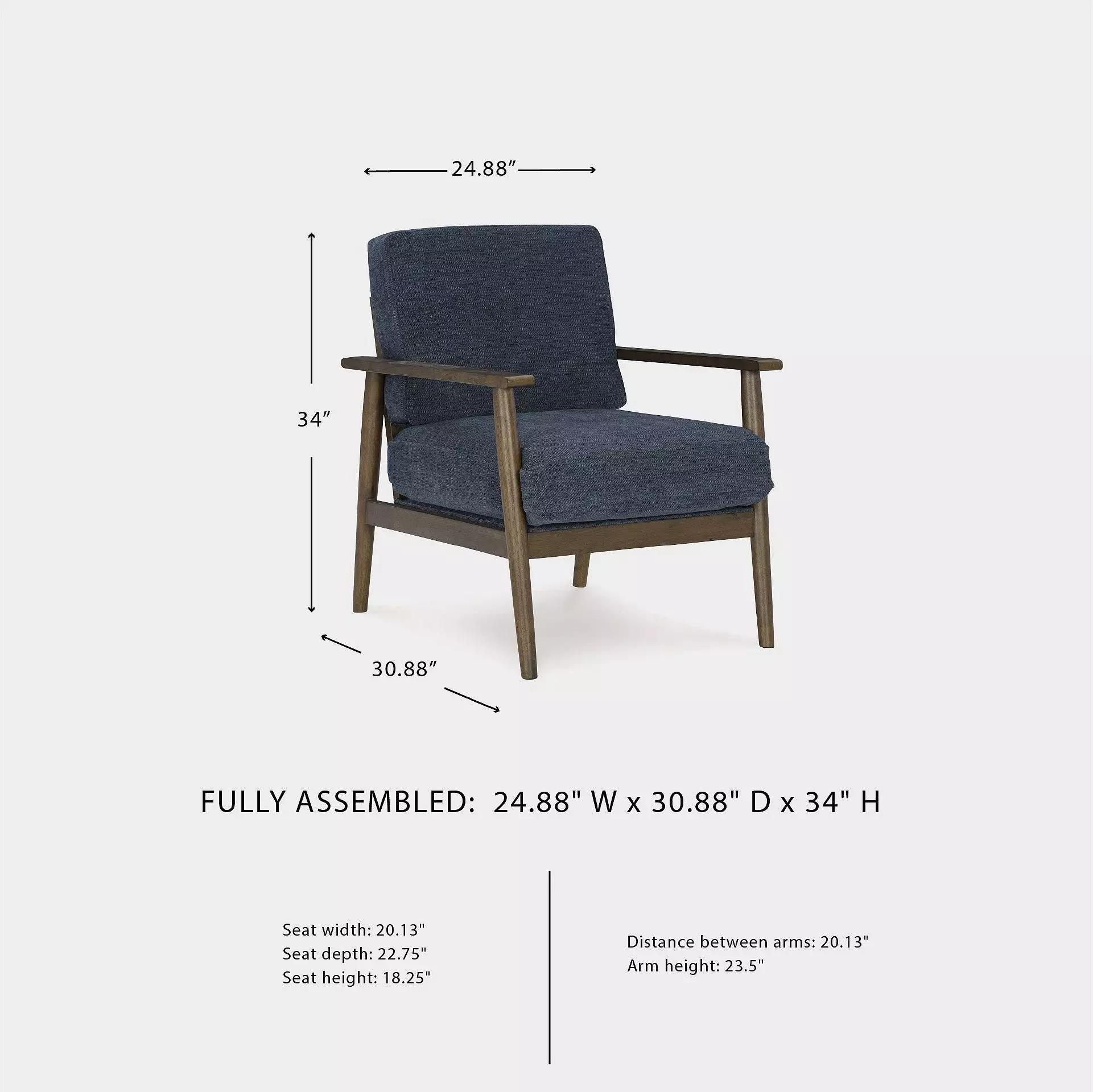 Bixler Navy Accent Chair
