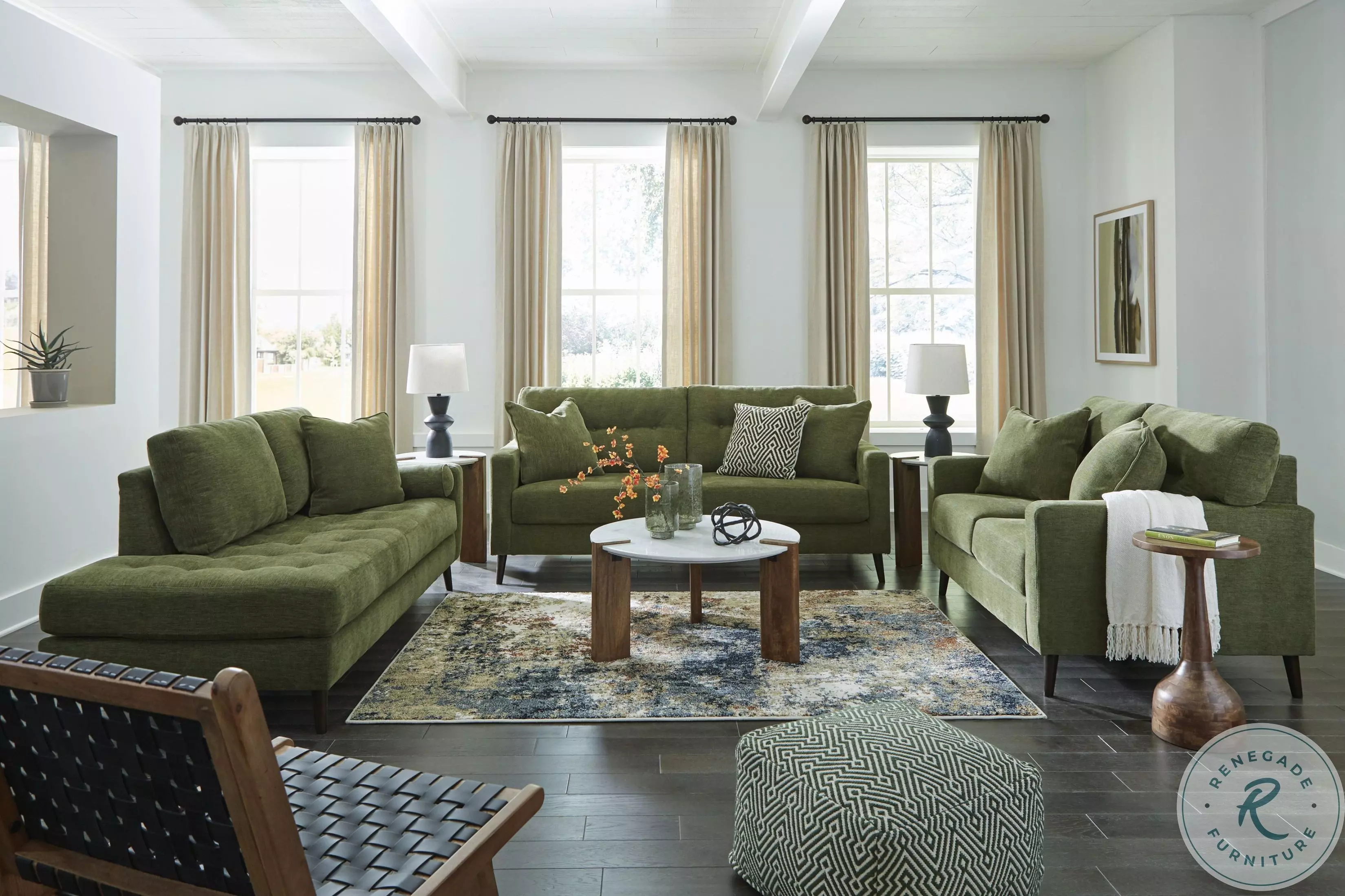 Bixler Olive Sofa From Home Gallery Stores | Home Gallery Stores