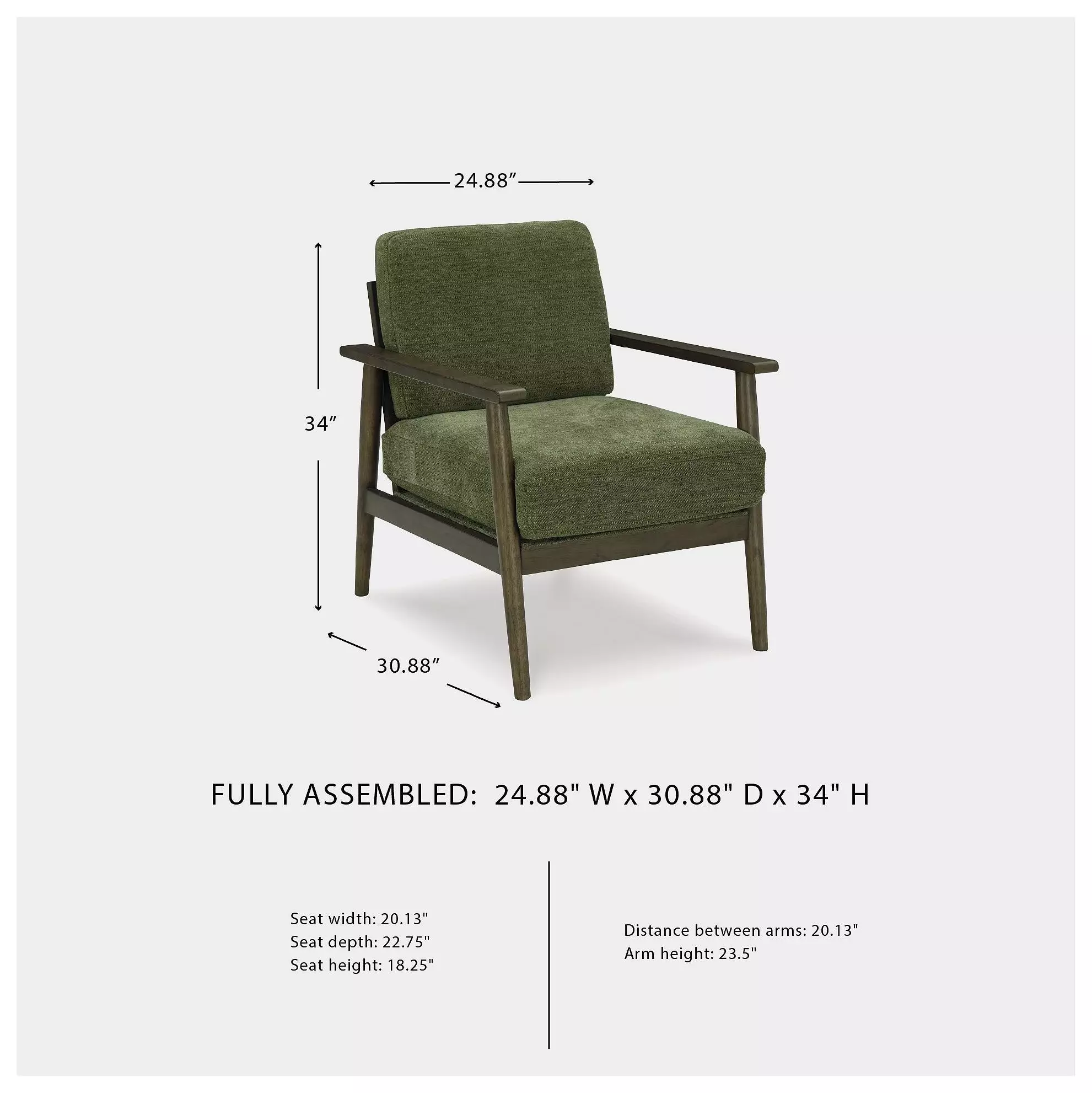 Bixler Olive Showood Accent Chair