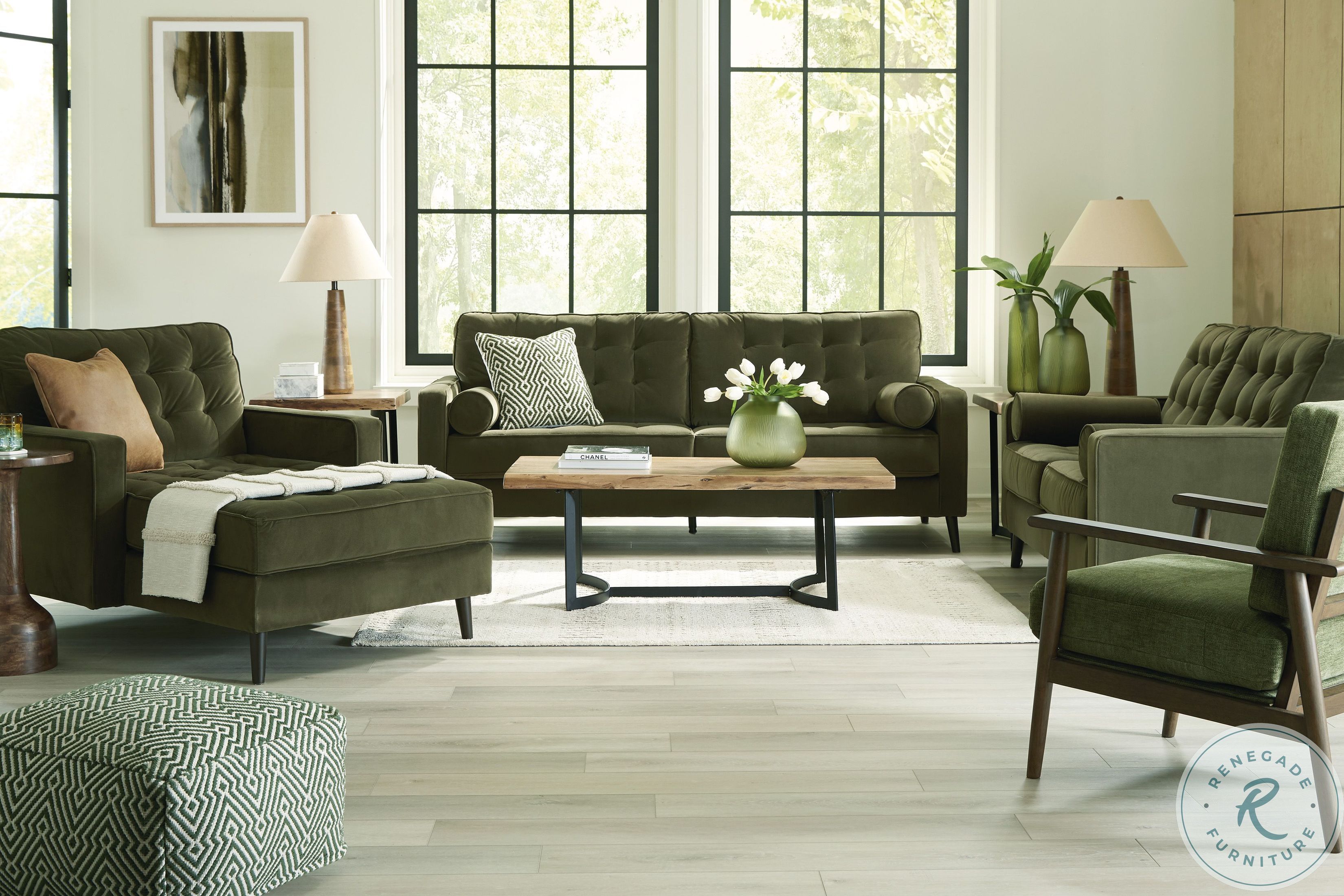 Reveon Lakes Green Sofa From Ashley Furniture | Coleman Furniture Reveon Lakes Green Sofa From Ashley Furniture | Coleman Furniture