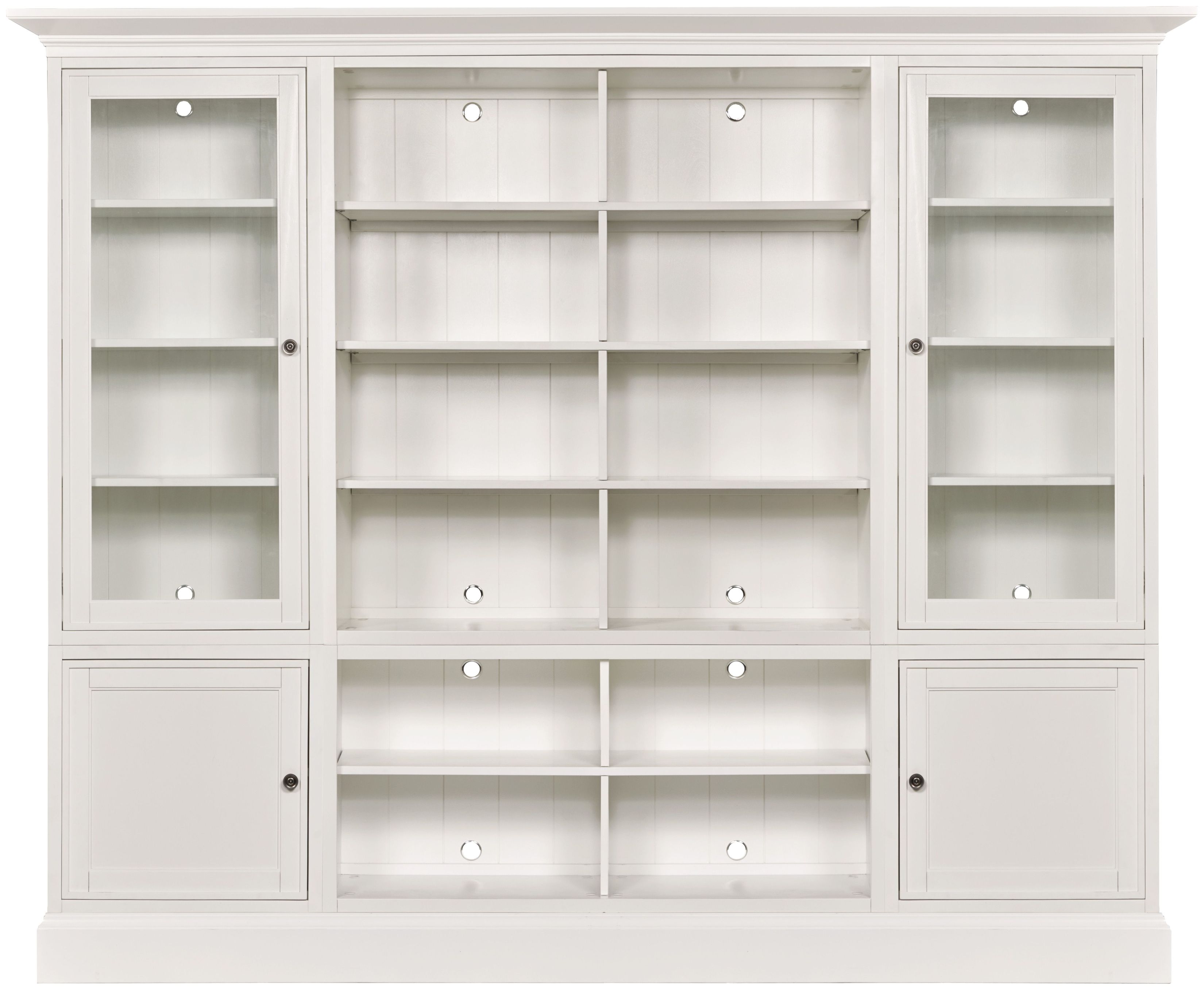 Structures Quad White 4 Door Entertainment Bookcase From Kincaid