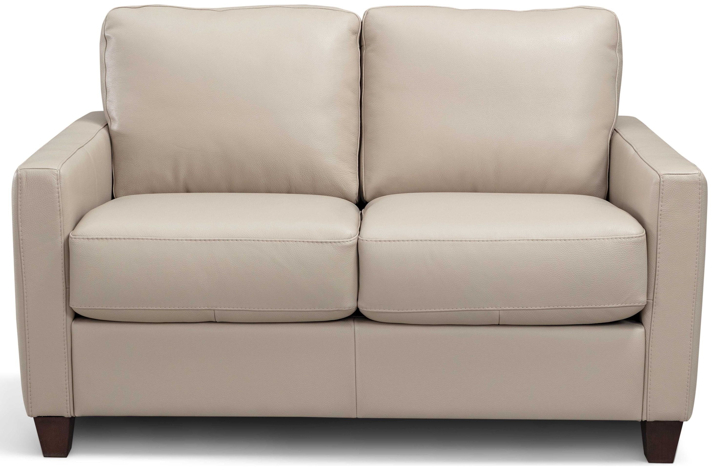 Millbrook Savino Taupe Leather Loveseat from Leather Italia