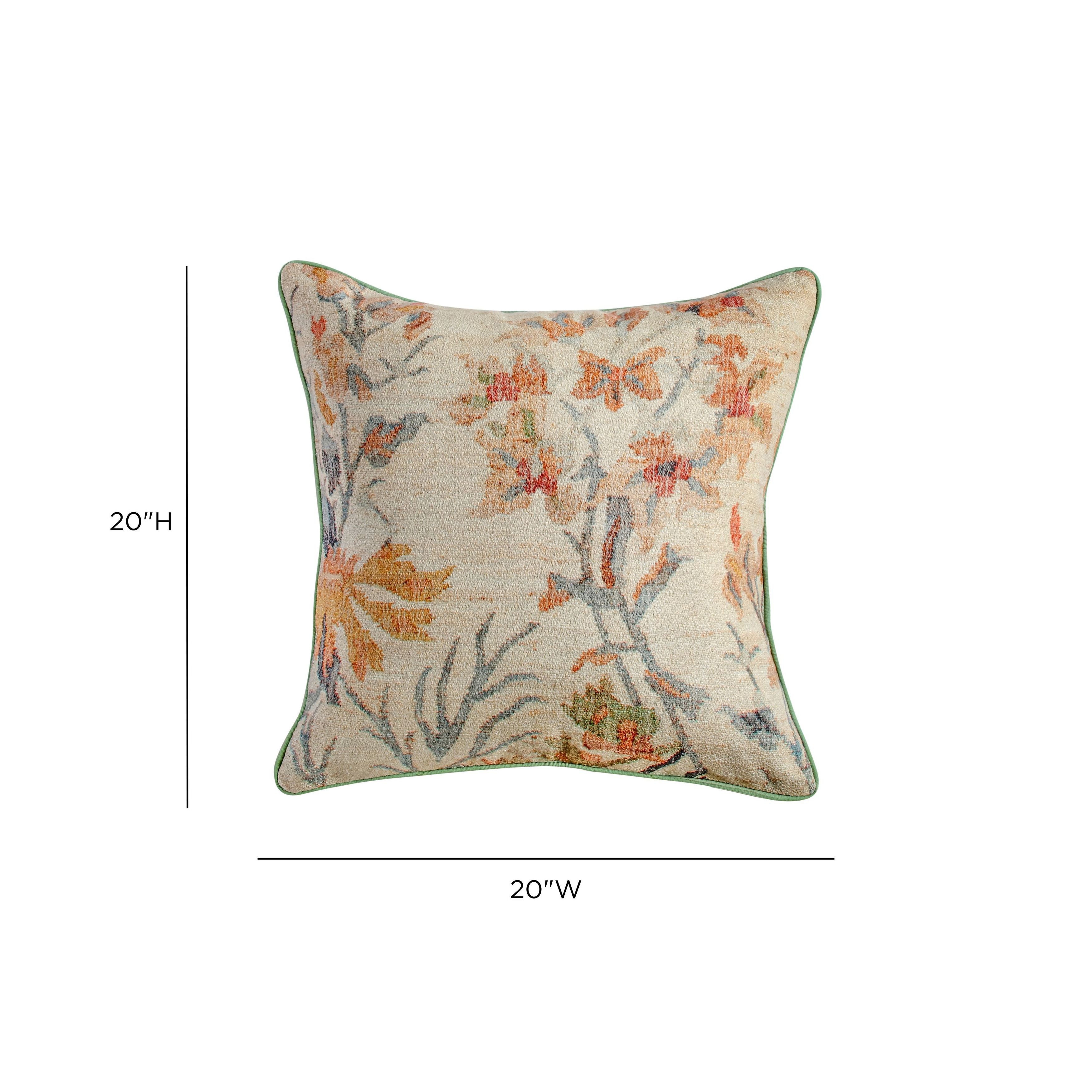 Taman Summer Florals and Natural Accent Pillow Cover