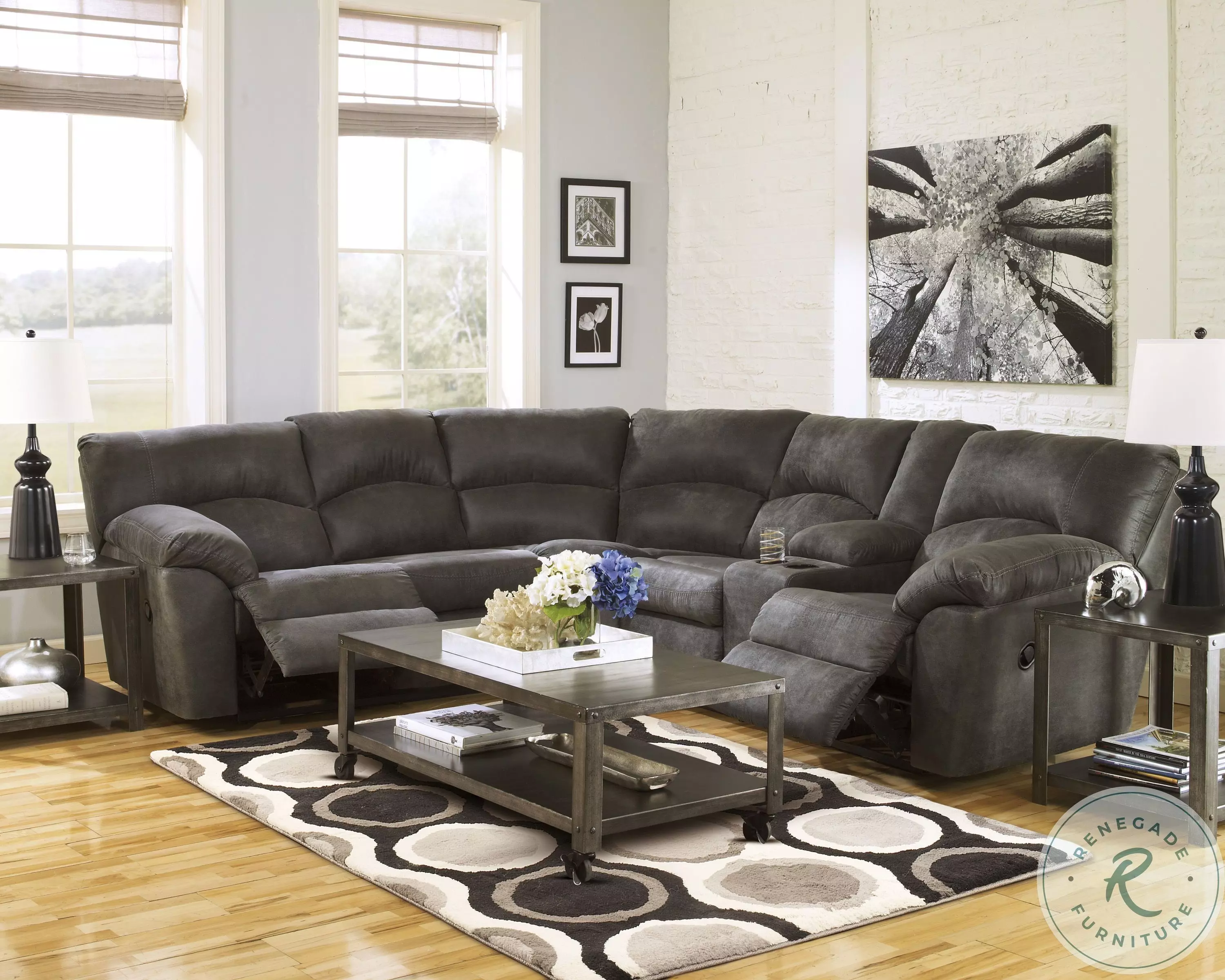 Tambo Pewter Reclining Sectional From Home Gallery Stores | Home