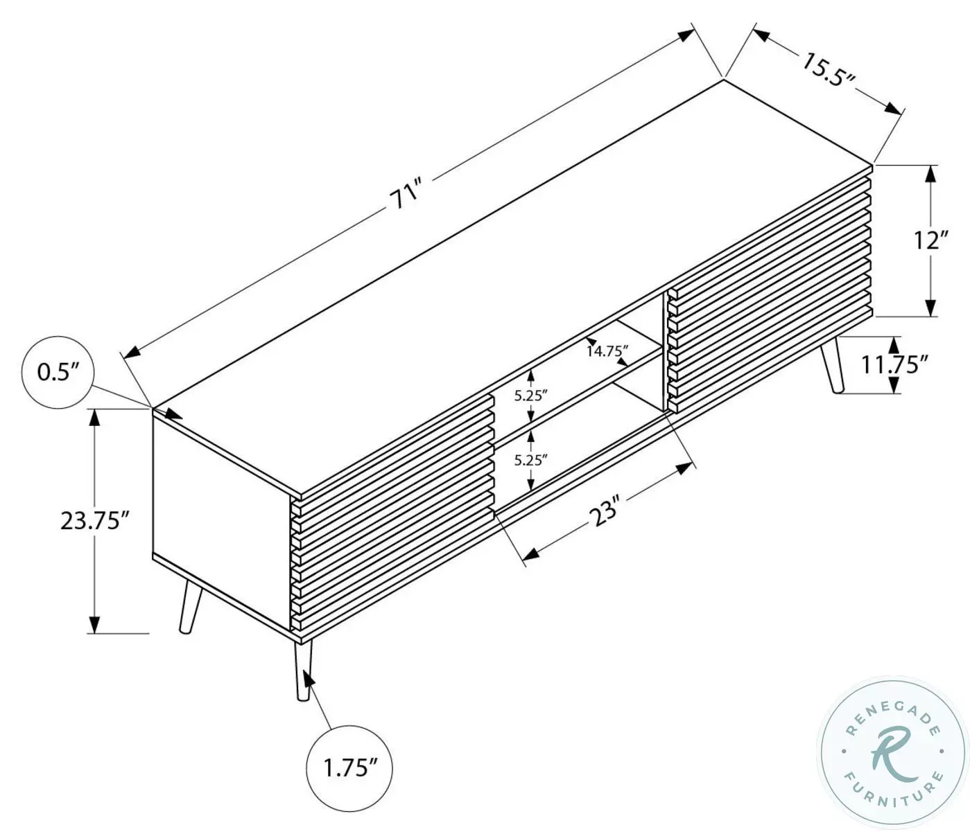 2783 Black TV Stand