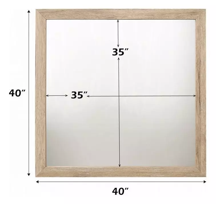 Miquell Natural Square Dresser Mirror