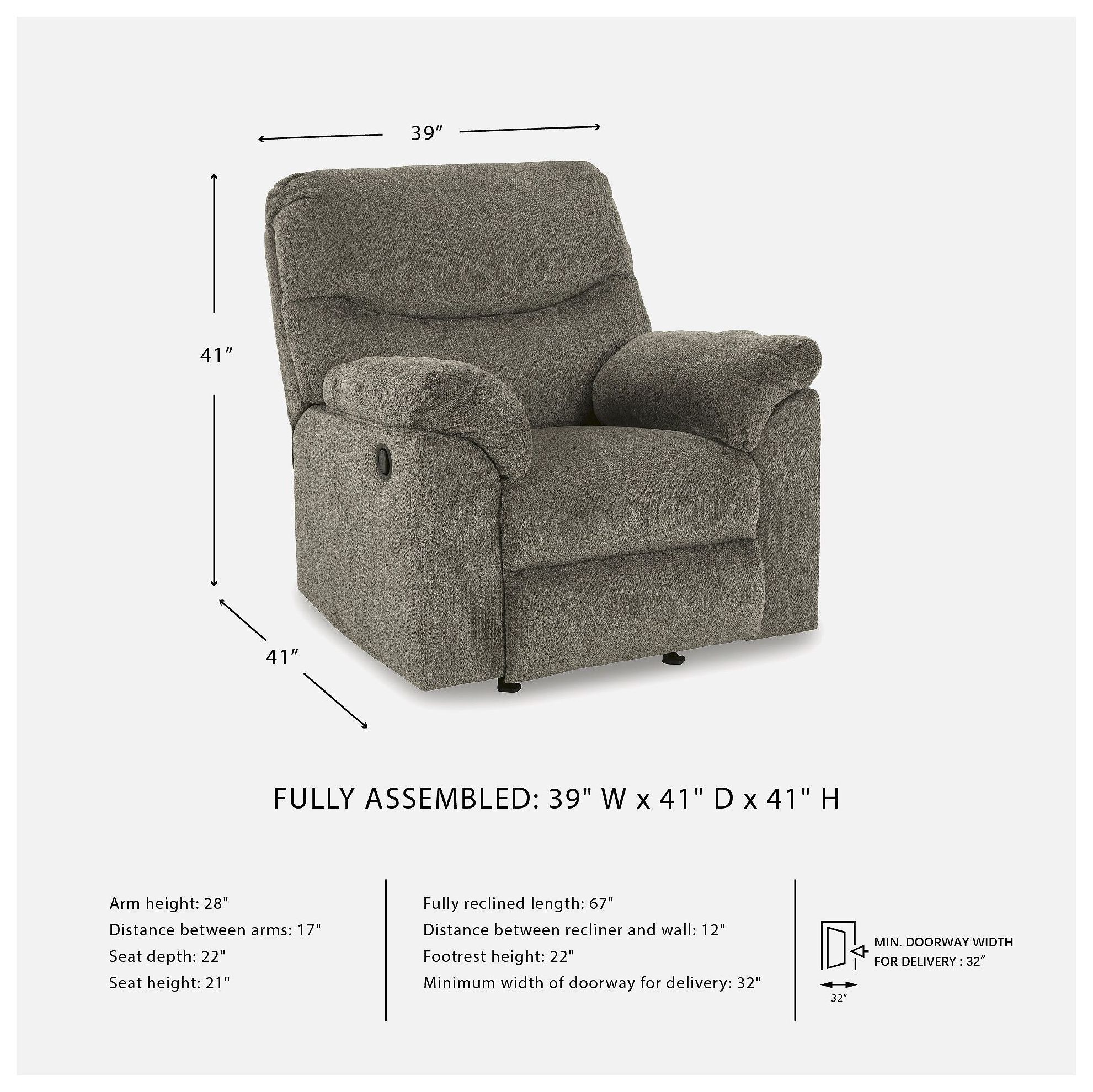 Alphons Putty Recliner