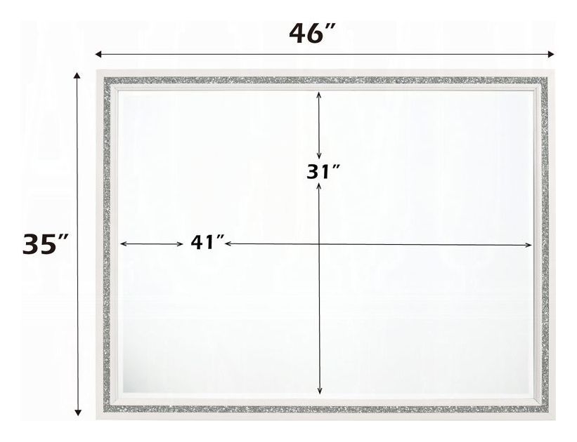 Haiden White Rectangular Dresser Mirror