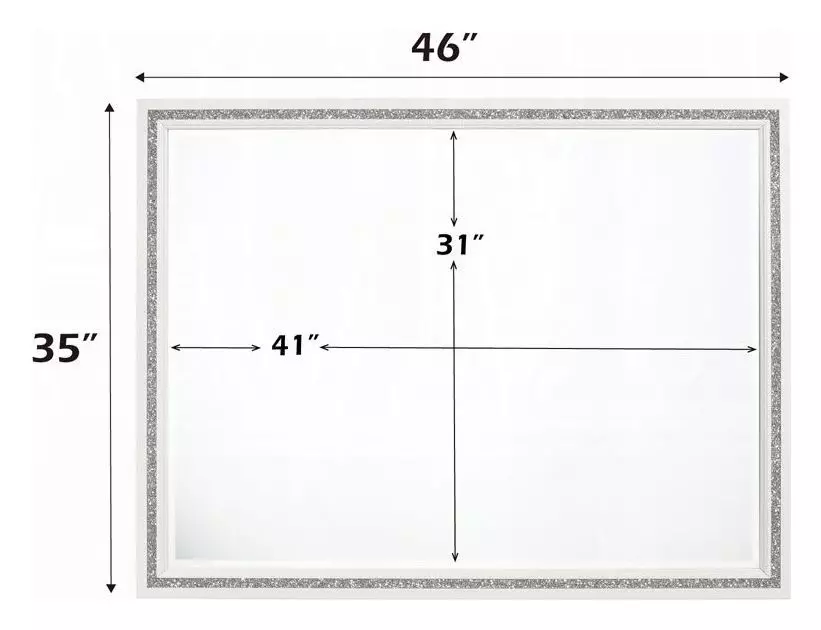 Haiden White Rectangular Dresser Mirror