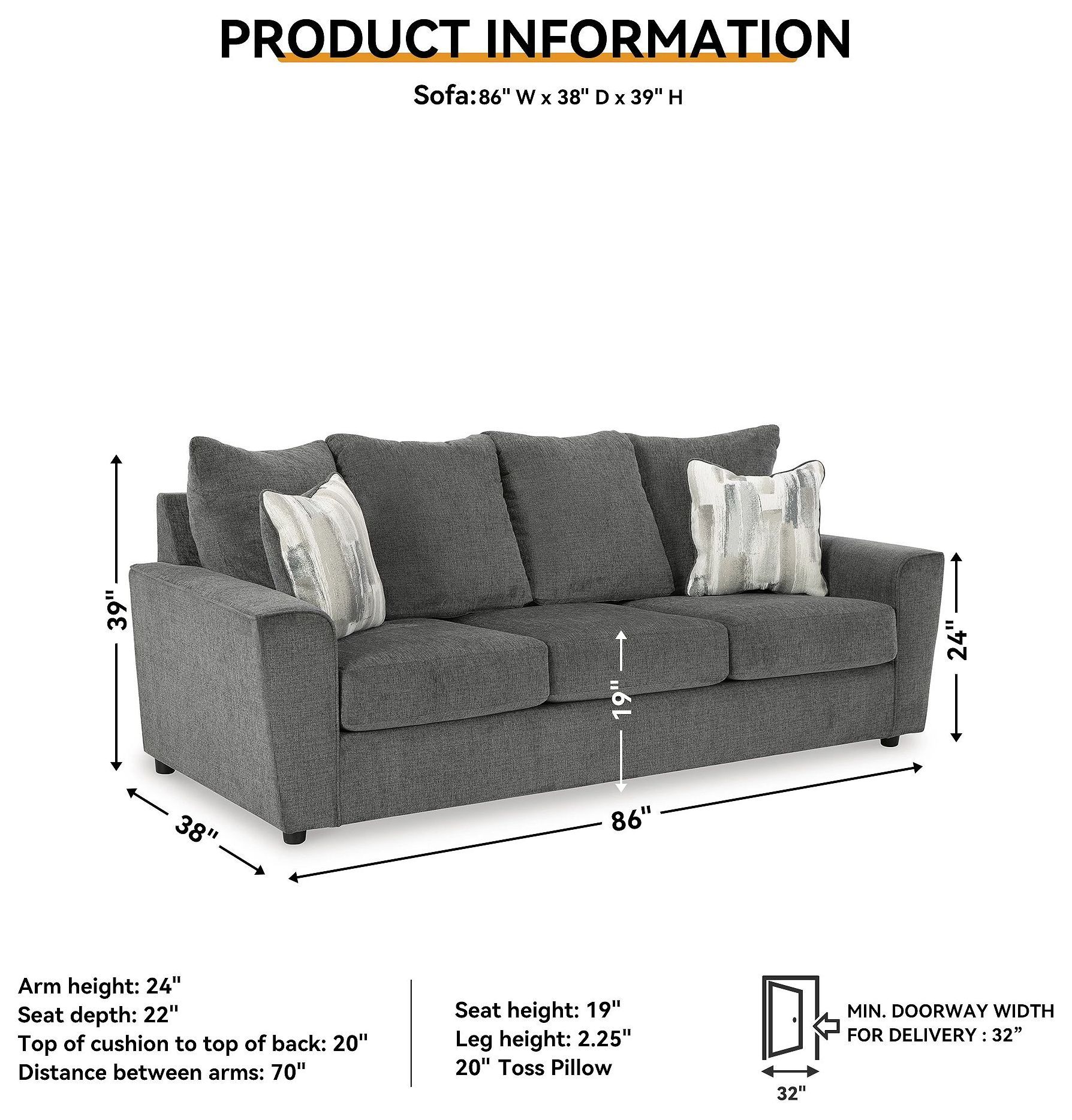 Stairatt Gravel Sofa