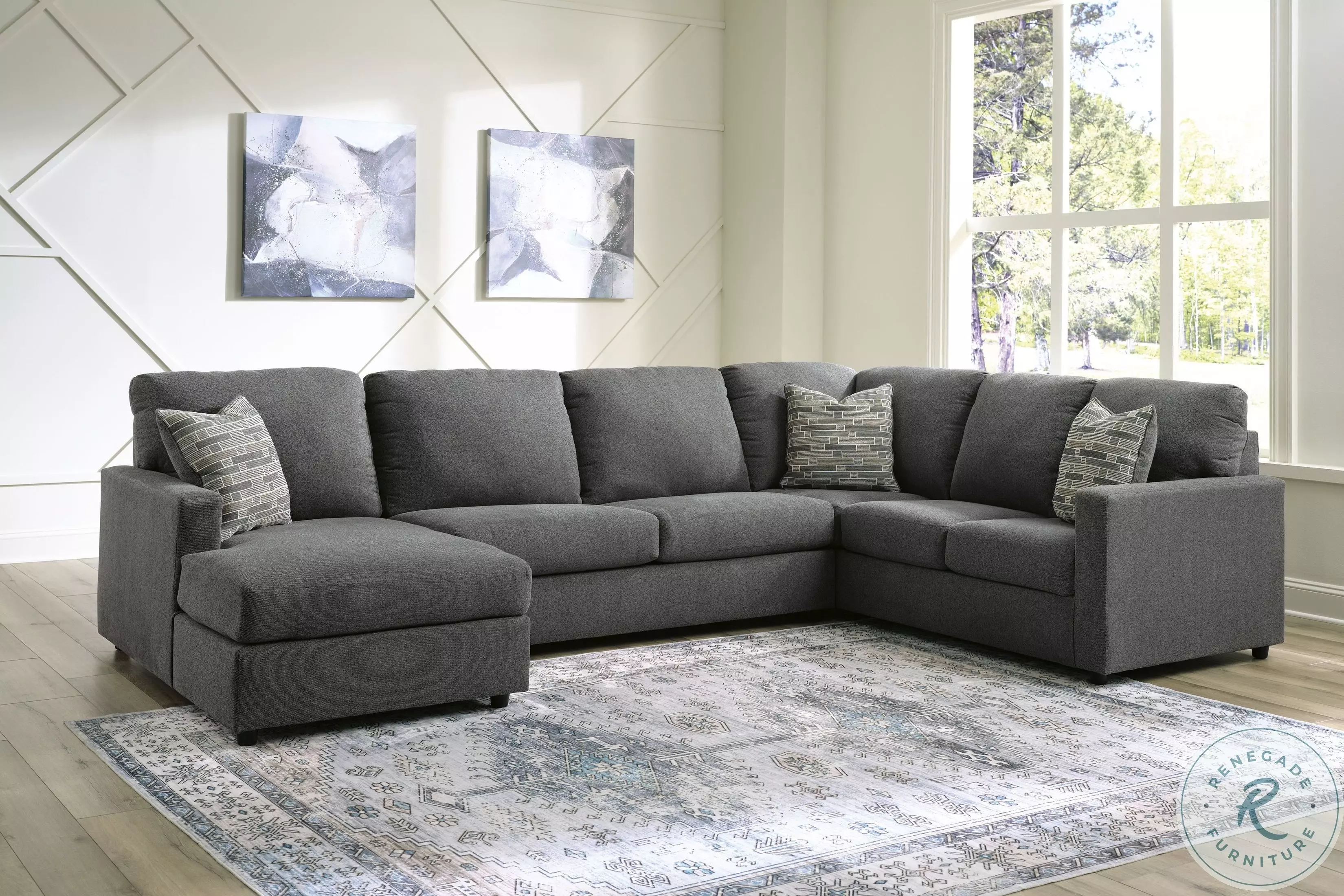Edenfield Charcoal Sectional From Home Gallery Stores | Home
