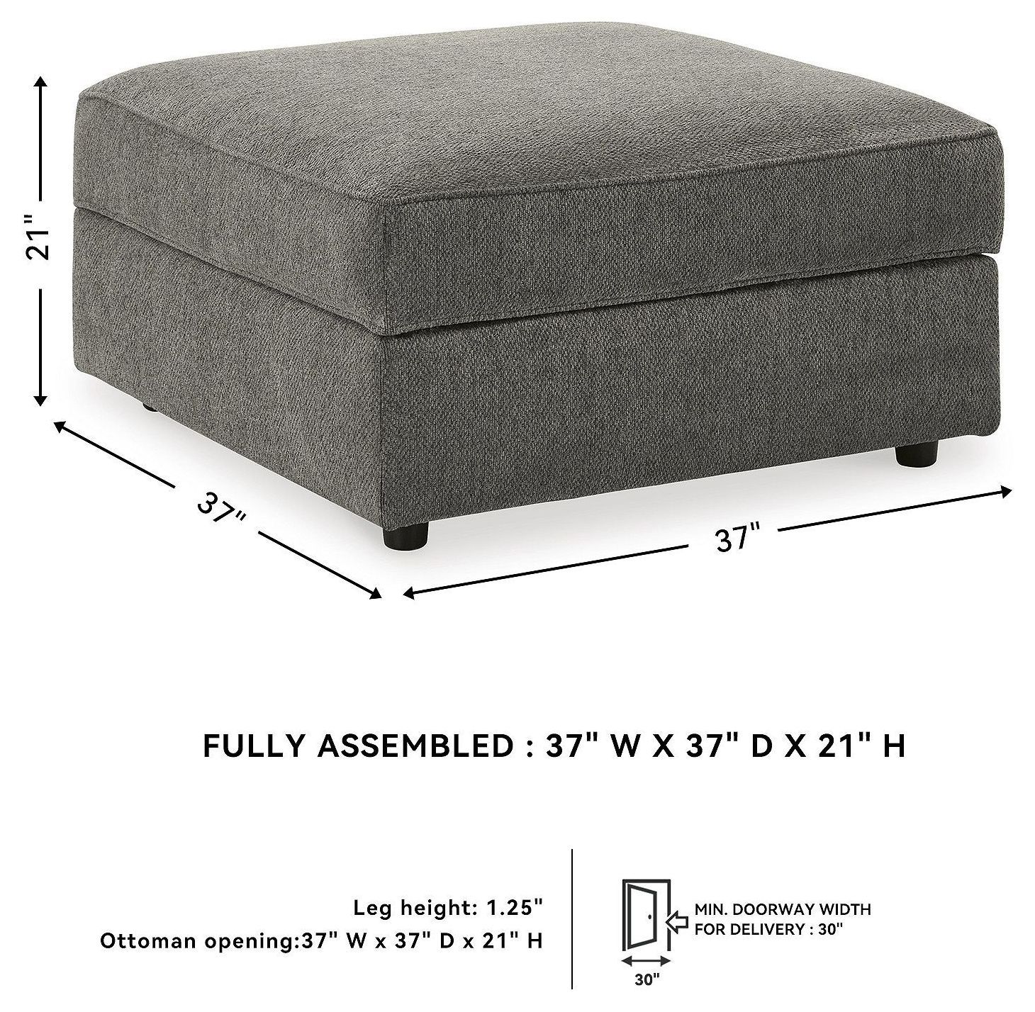 O'Phannon Putty Ottoman With Storage