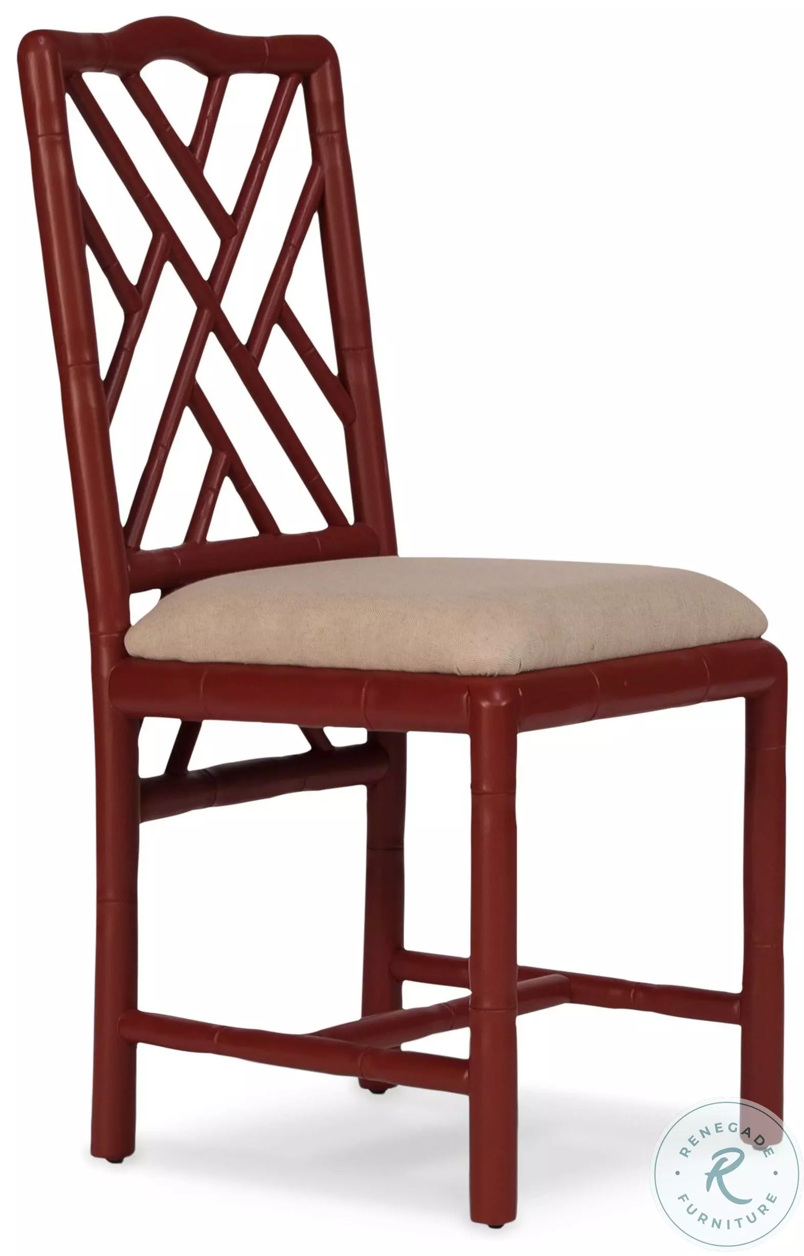 Brighton Red Bamboo Side Chair Set of 2 from Sarried | Coleman